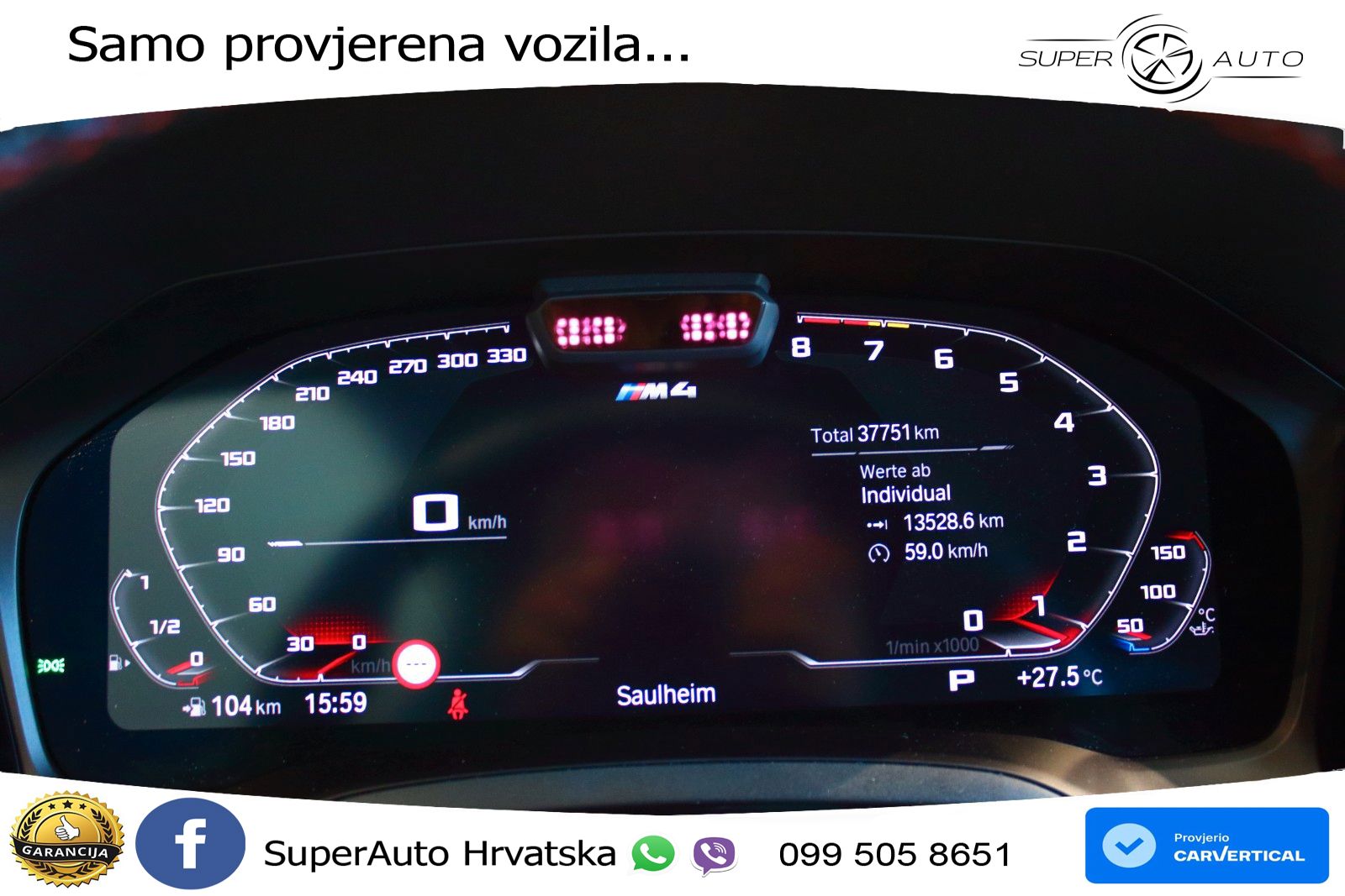 BMW M4 Competition 3.0 (510 KS) xDrive Steptronic LED+GR SJED+ACC