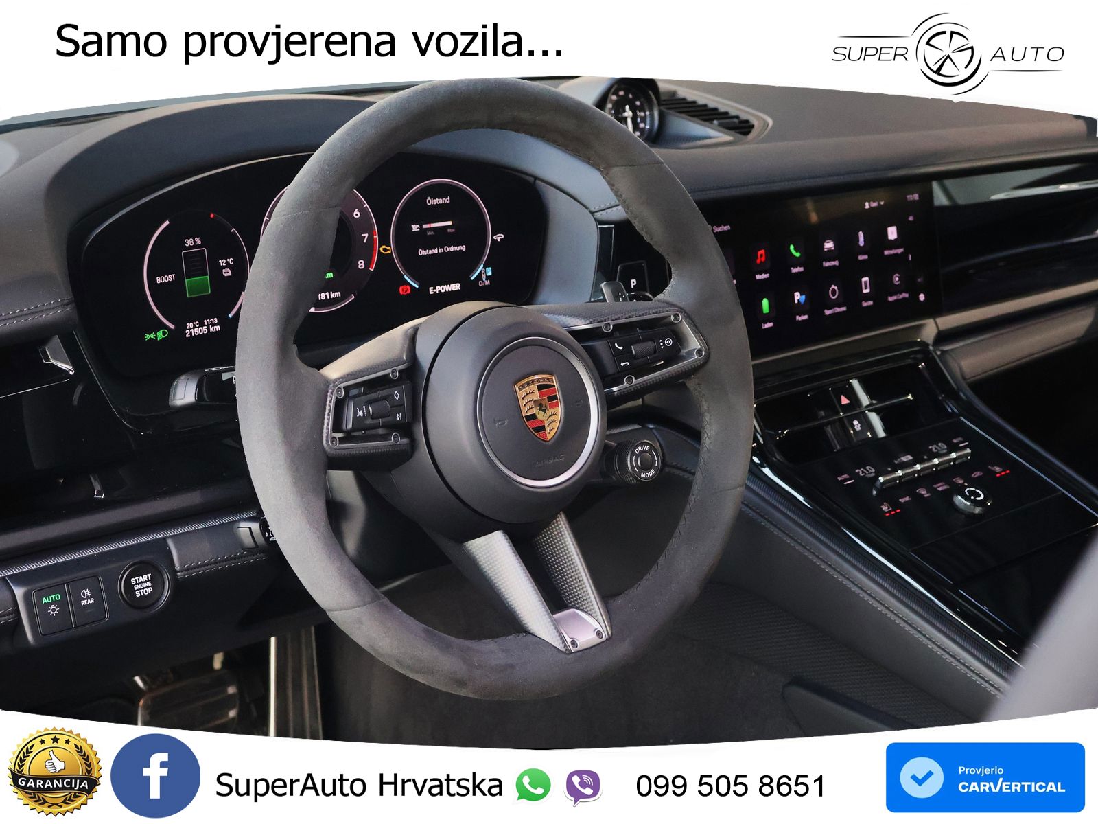 Porsche Panamera 4 2.9 V6 (470 KS) E-Hybrid PDK ACC+HEAD+4xGR SJED+360+PANO