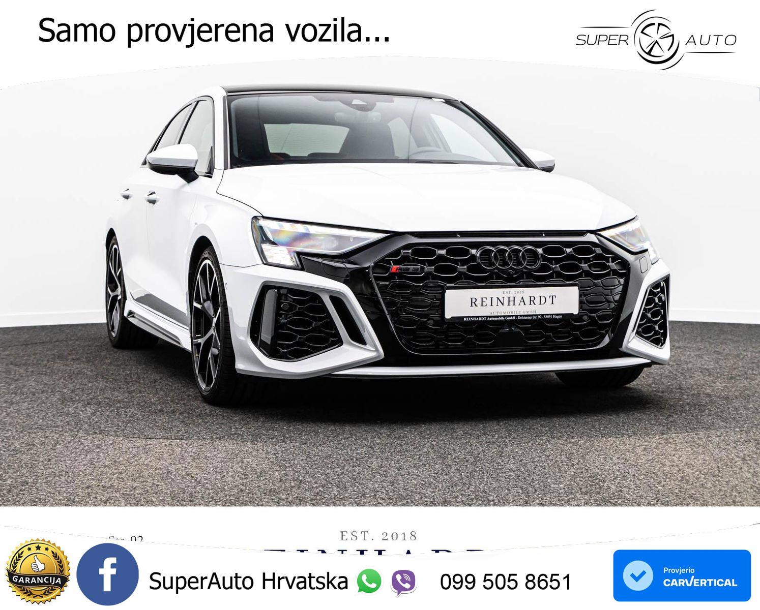 Audi RS3 Sedan 2.5 TFSI (400 KS) quattro S tronic LED+GR SJED+ACC