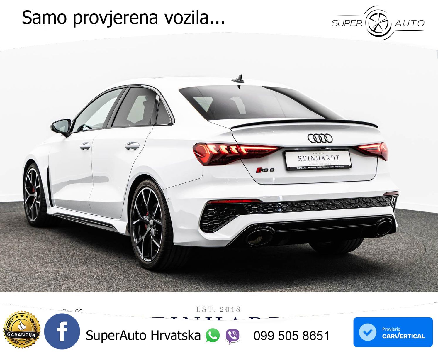 Audi RS3 Sedan 2.5 TFSI (400 KS) quattro S tronic LED+GR SJED+ACC