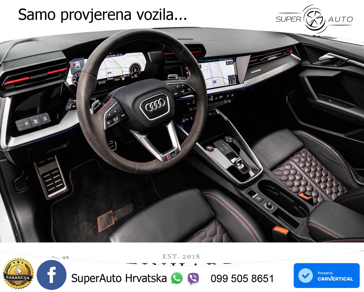 Audi RS3 Sedan 2.5 TFSI (400 KS) quattro S tronic LED+GR SJED+ACC