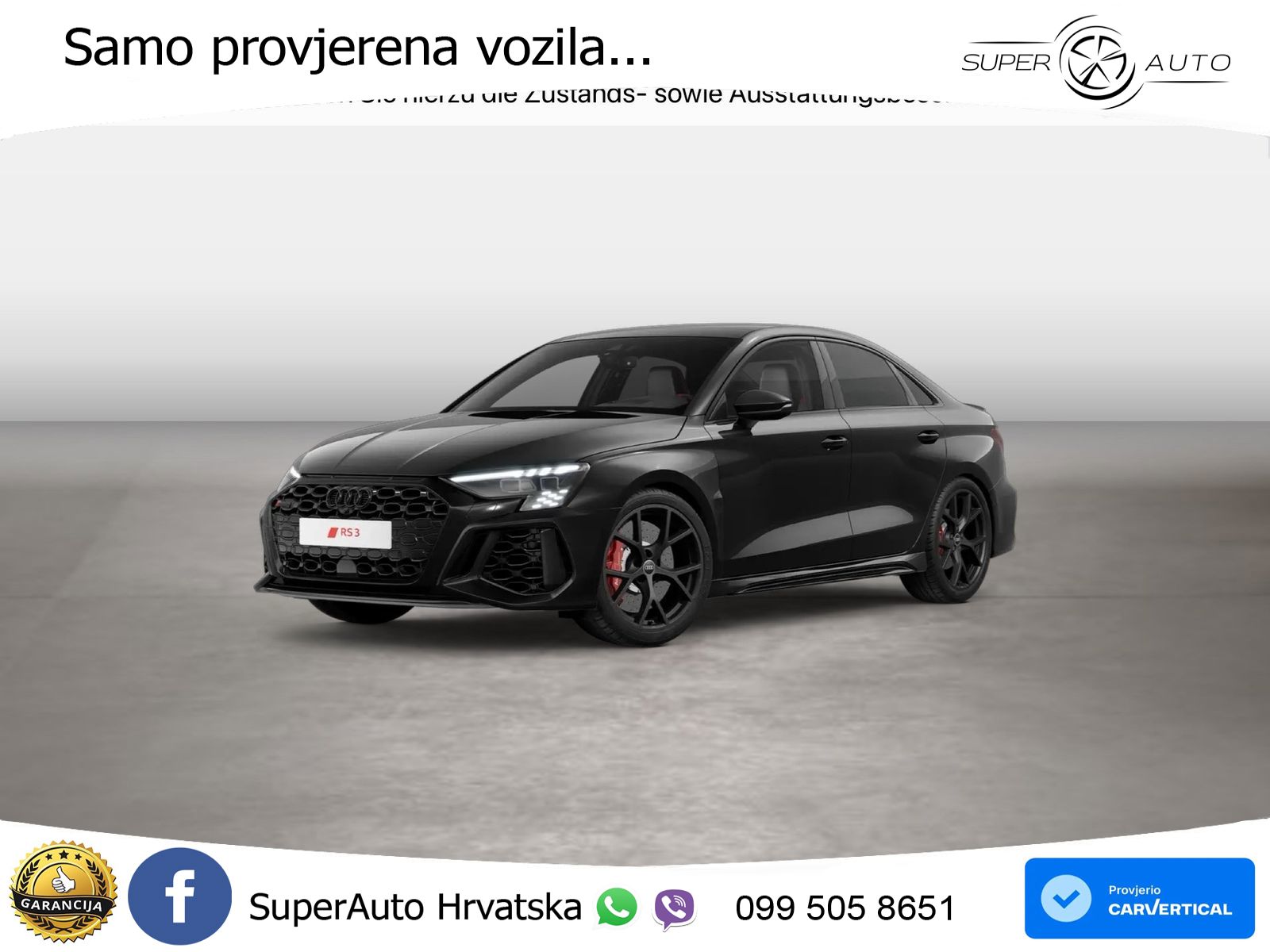 Audi RS3 Sedan 2.5 TFSI (400 KS) quattro S tronic LED+GR SJED+ACC