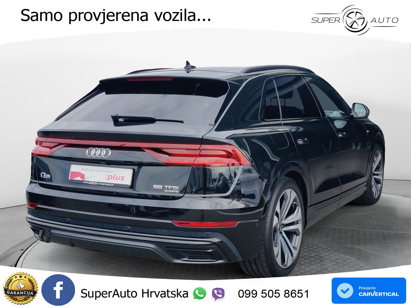 Audi Q8 55 TFSI V6 (340 KS) quattro Tiptronic S line LED+GR SJED+ACC
