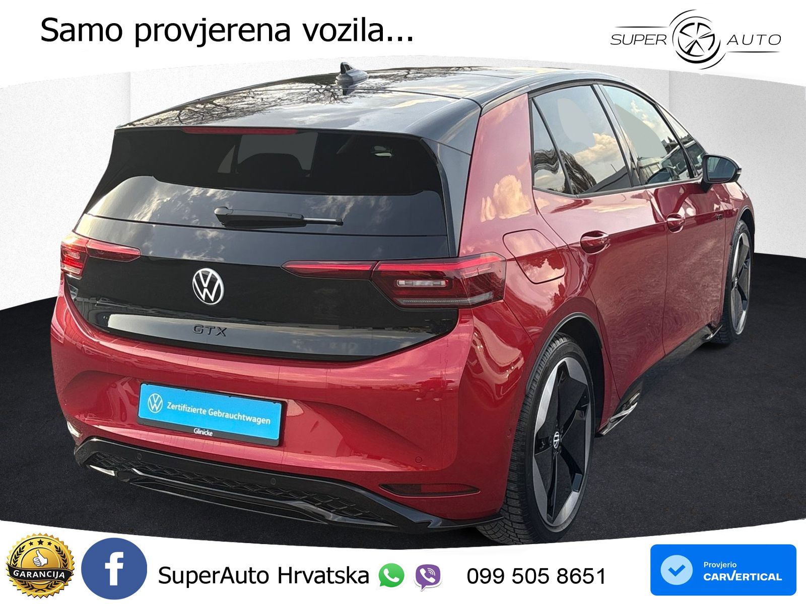 Volkswagen ID.3 GTX Performance 84 kWh (326 KS) LED+GR SJED+ACC