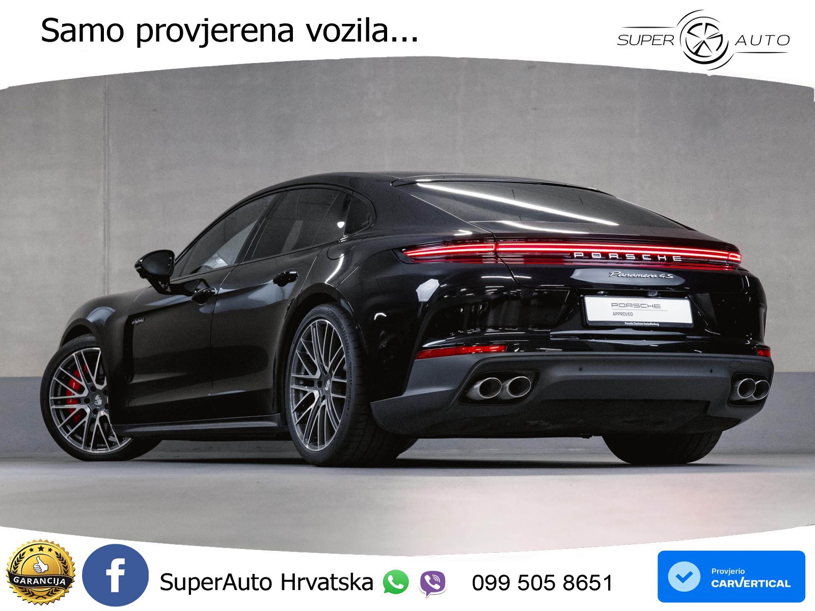 Porsche Panamera 4S 2.9 V6 (544 KS) E-Hybrid PDK ACC+HEAD+4xGR SJED+360+PANO