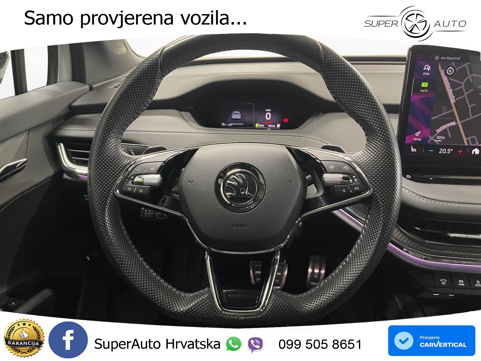 Škoda Enyaq iV 80 82 kWh (204 KS) SportLine LED+GR SJED+ACC