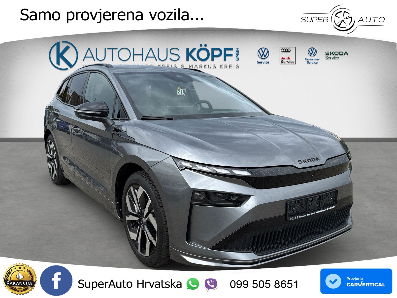Škoda Enyaq 85 82 kWh (286 KS) SportLine