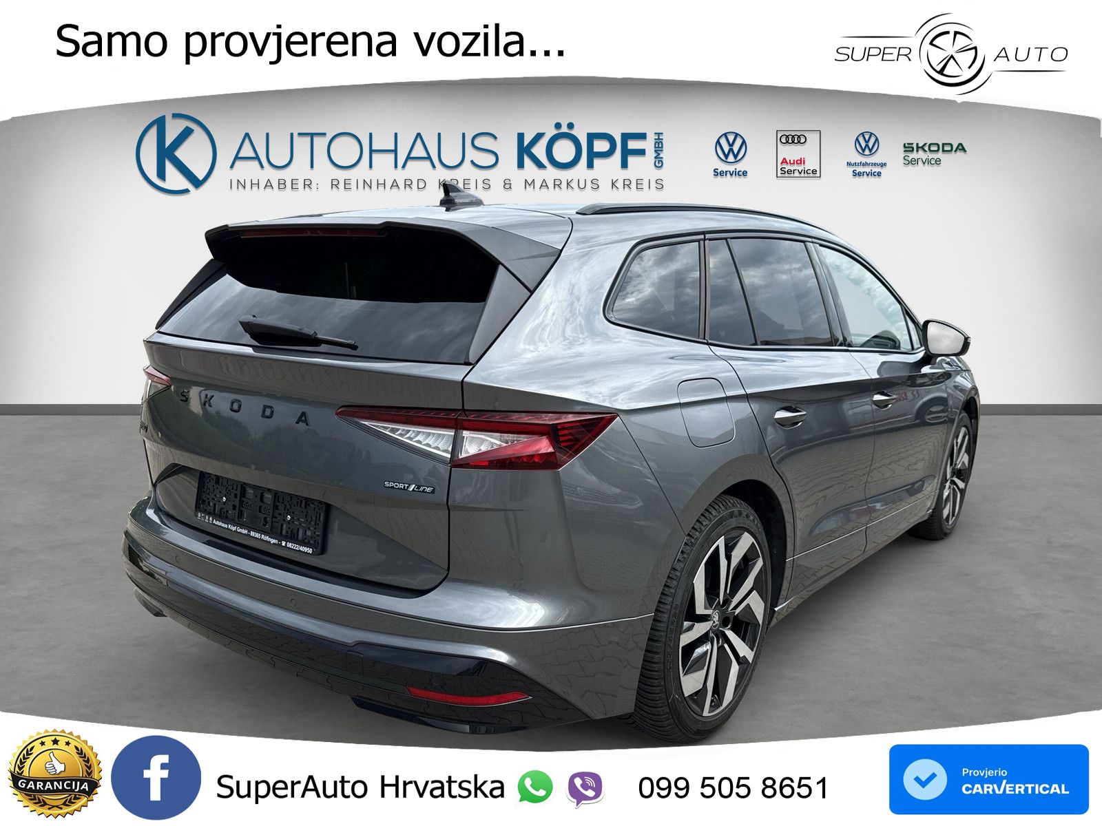 Škoda Enyaq 85 82 kWh (286 KS) SportLine