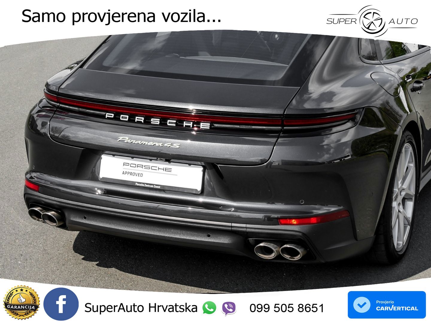 Porsche Panamera 4S 2.9 V6 (544 KS) E-Hybrid PDK ACC+HEAD+4xGR SJED+360+PANO