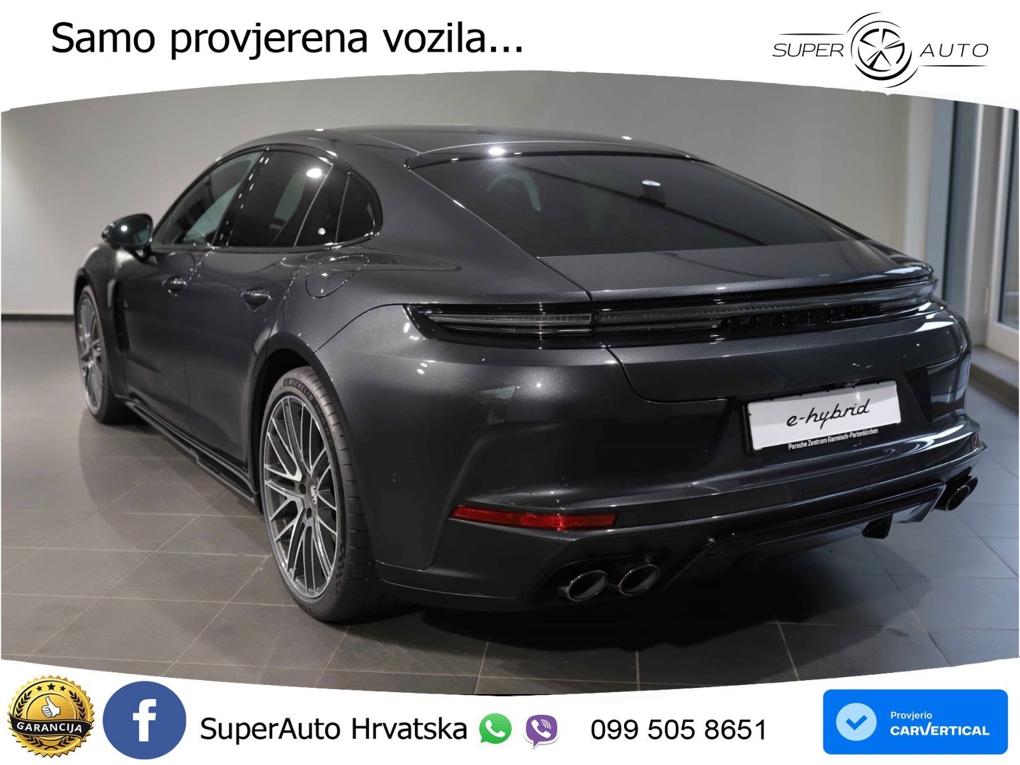 Porsche Panamera 4 2.9 V6 (470 KS) E-Hybrid PDK ZRAČNI+ACC+GR SJED+KAM+PANO