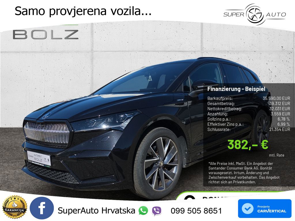 Škoda Enyaq iV 80 82 kWh (204 KS) SportLine LED+GR SJED+ACC