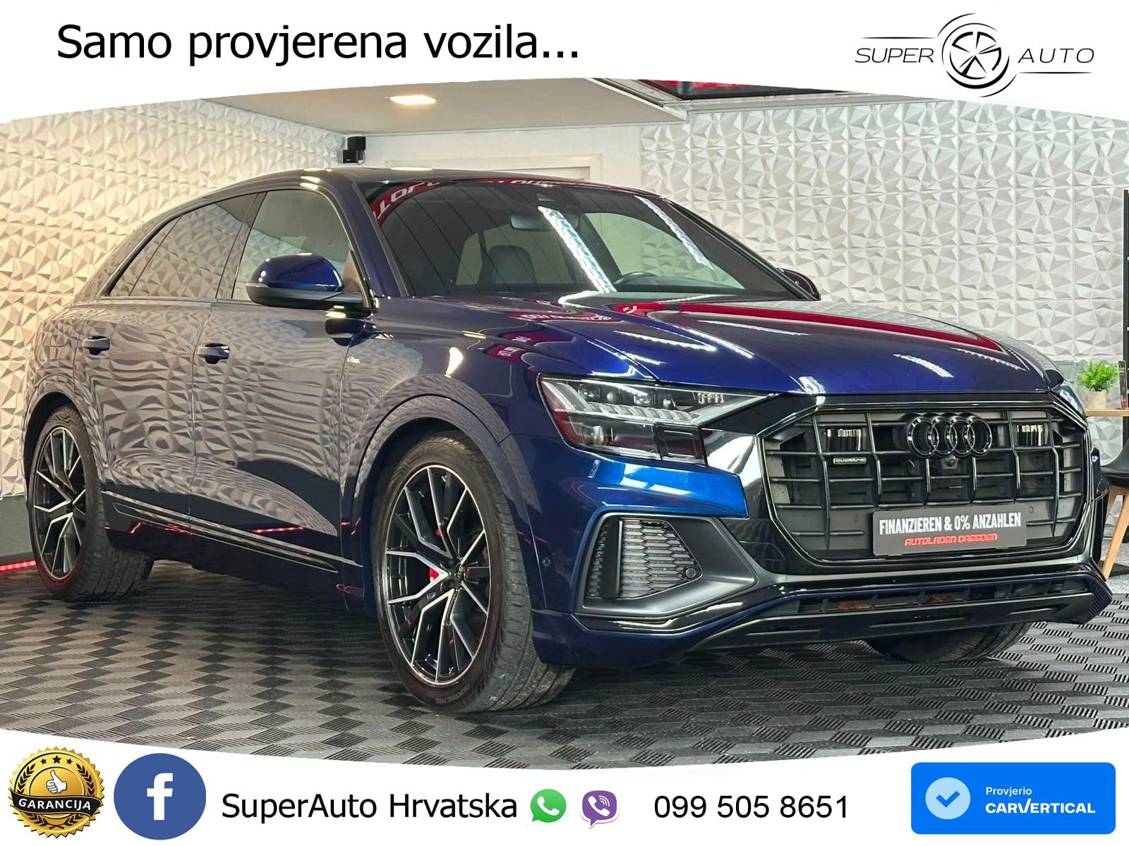 Audi Q8 50 TDI V6 (286 KS) quattro Tiptronic S line LED+GR SJED+ACC