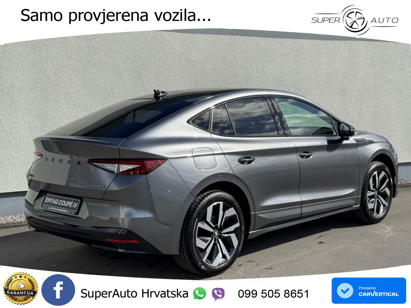 Škoda Enyaq Coupe iV 85 82 kWh (286 KS) SportLine LED+GR SJED+ACC