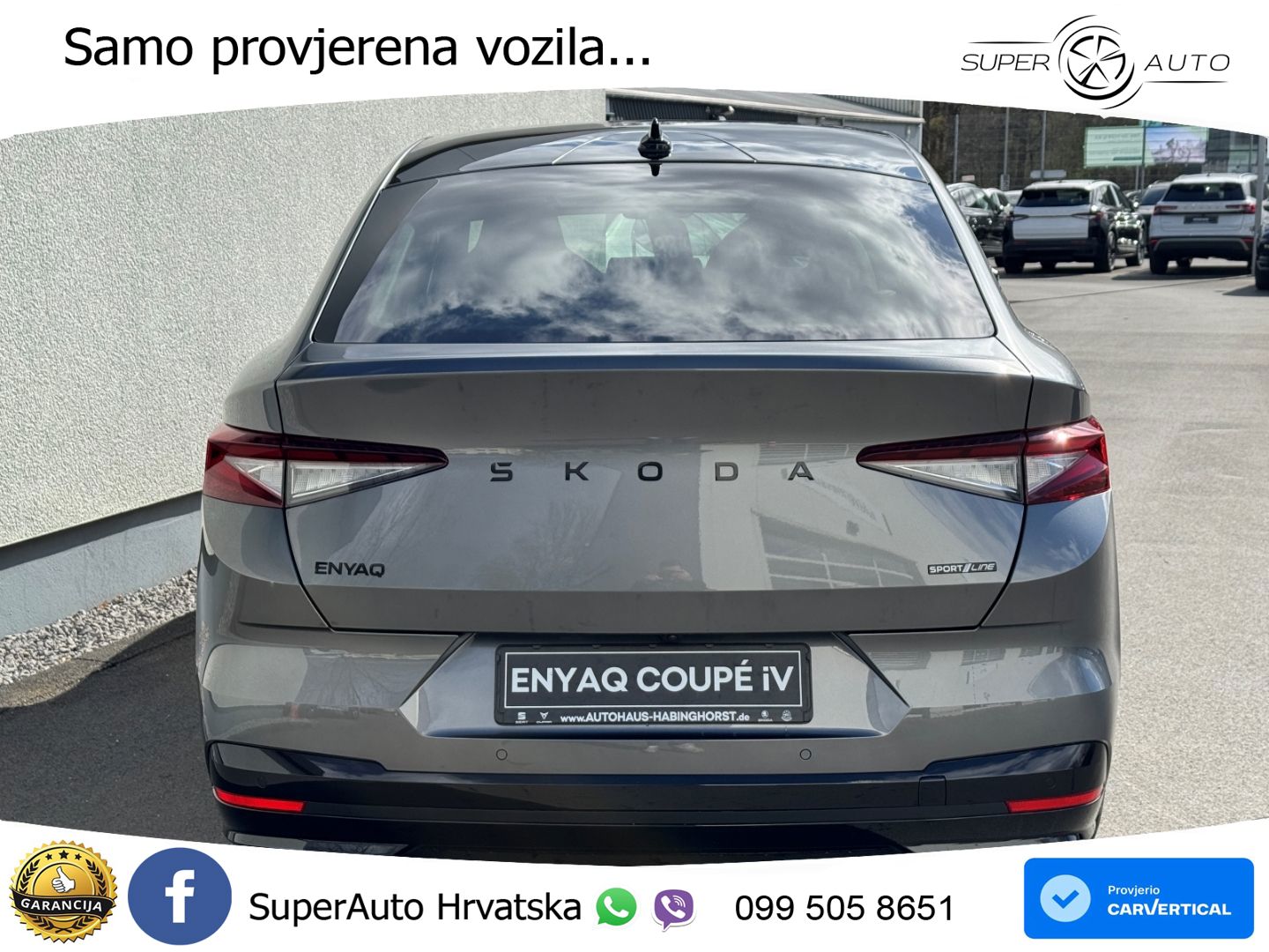 Škoda Enyaq Coupe iV 85 82 kWh (286 KS) SportLine LED+GR SJED+ACC