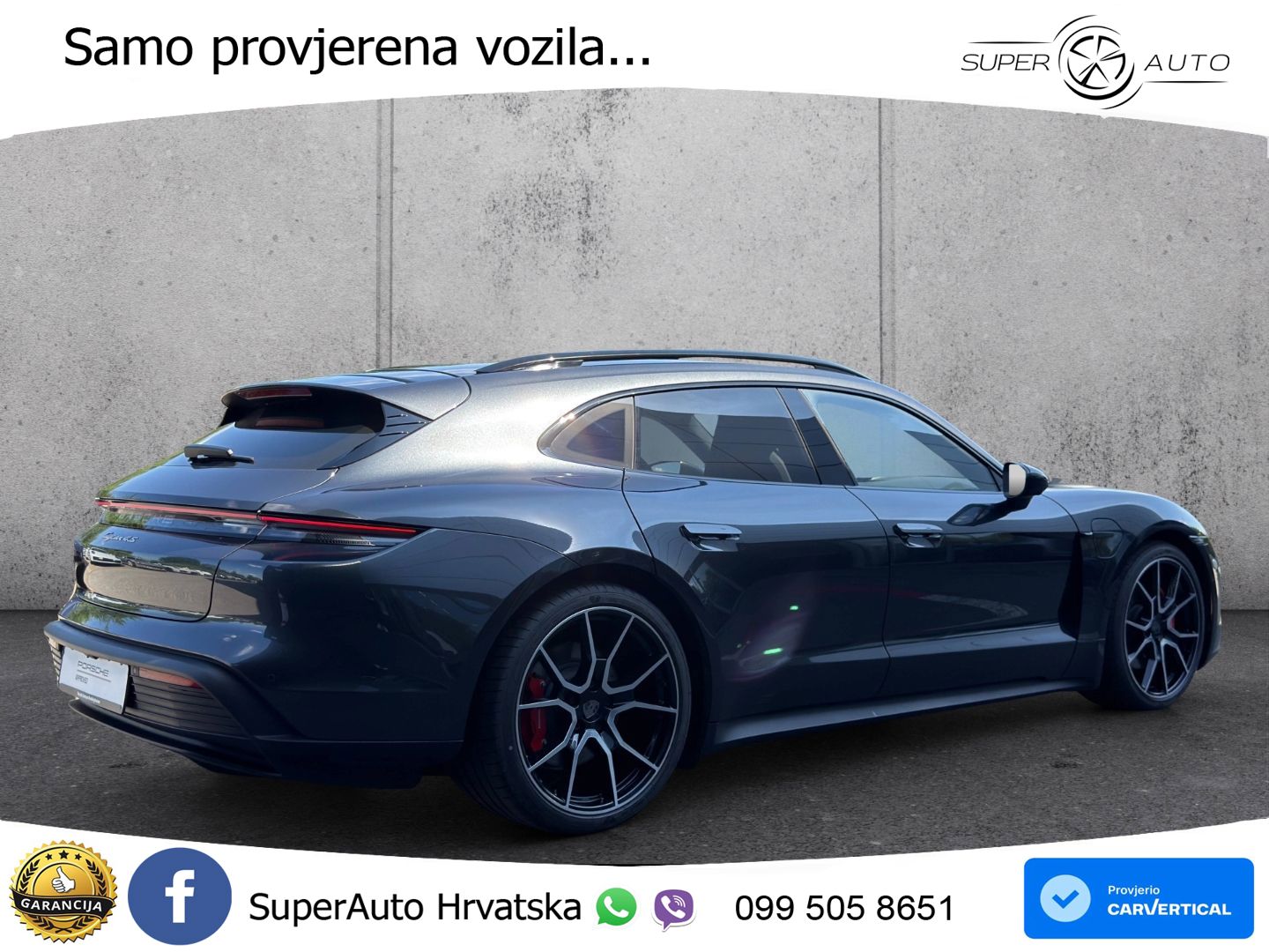 Porsche Taycan Sport Turismo 4S 105 kWh (598 KS)