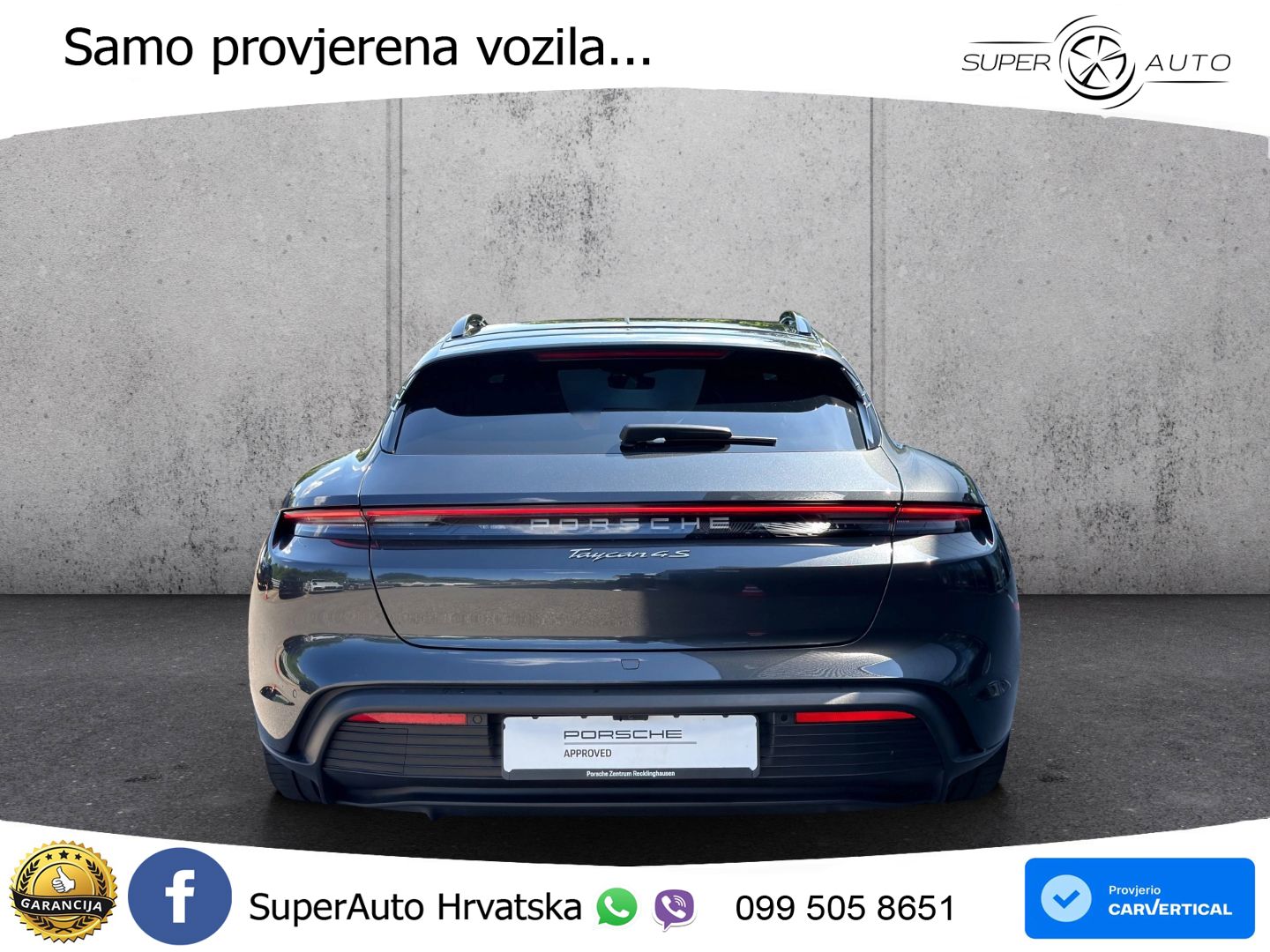 Porsche Taycan Sport Turismo 4S 105 kWh (598 KS)