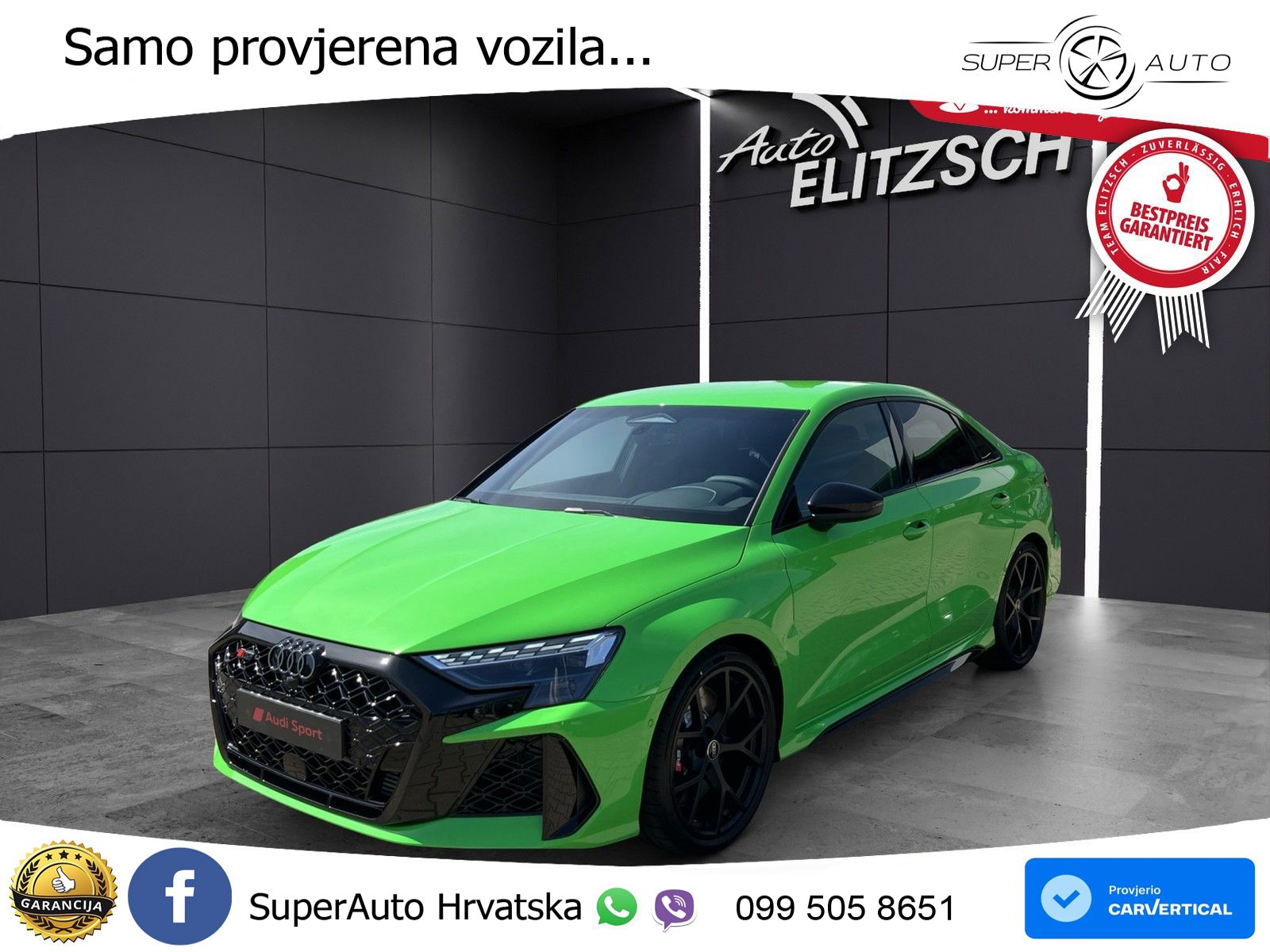 Audi RS3 Sedan 2.5 TFSI (400 KS) quattro S tronic LED+GR SJED+ACC