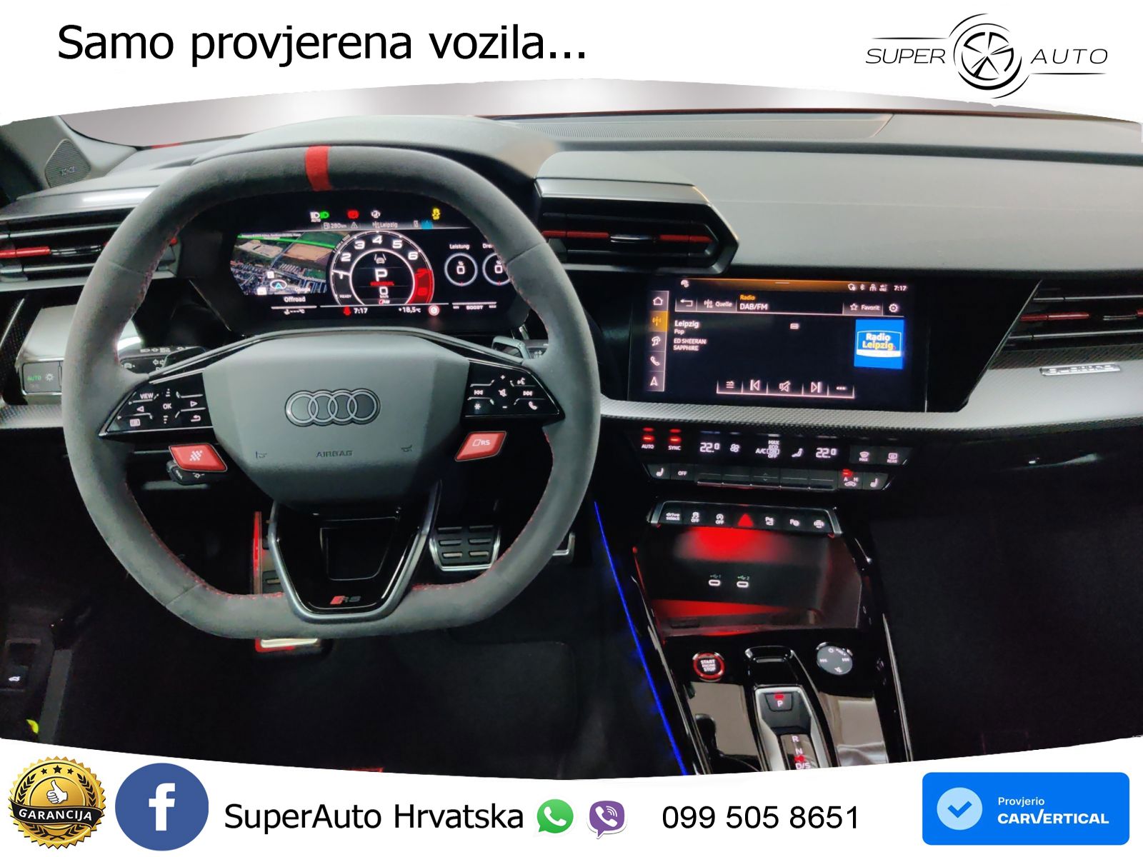 Audi RS3 Sedan 2.5 TFSI (400 KS) quattro S tronic LED+GR SJED+ACC