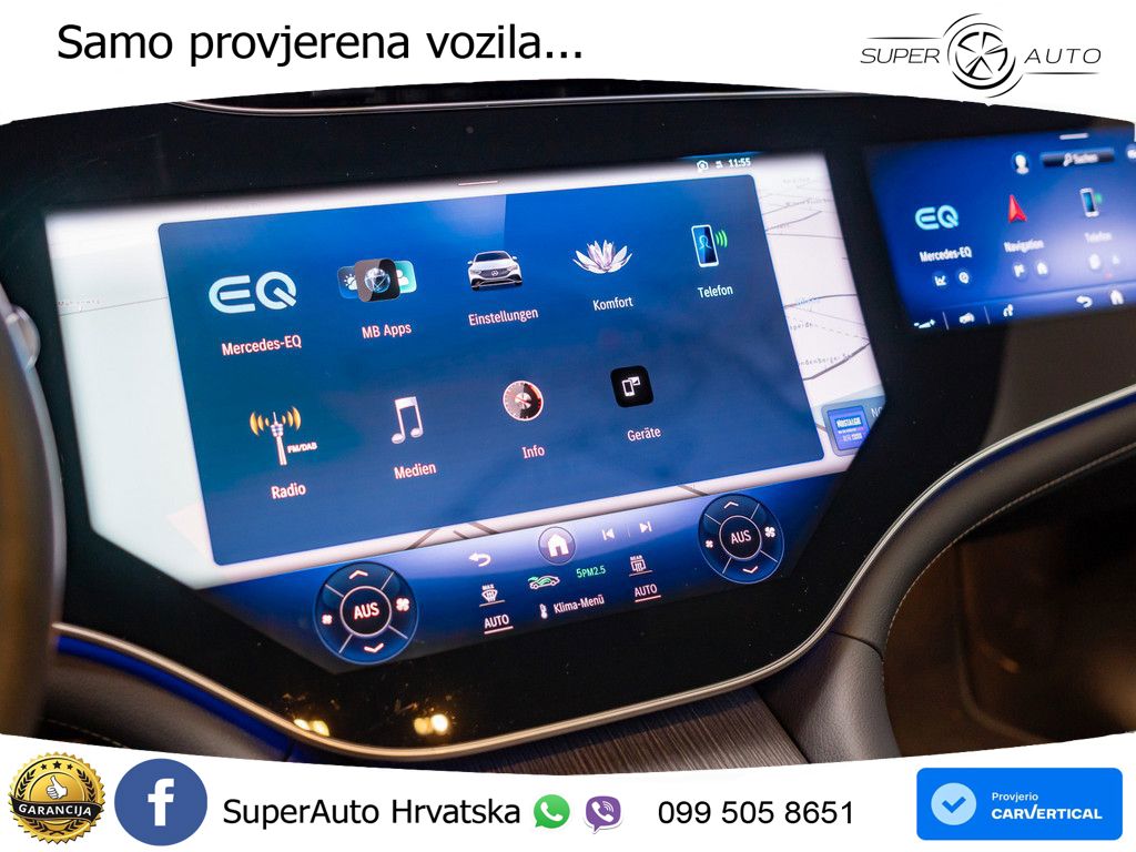 Mercedes EQE 500 100 kWh (408 KS) 4MATIC ZRAČNI+ACC+GR SJED+KAM+PANO