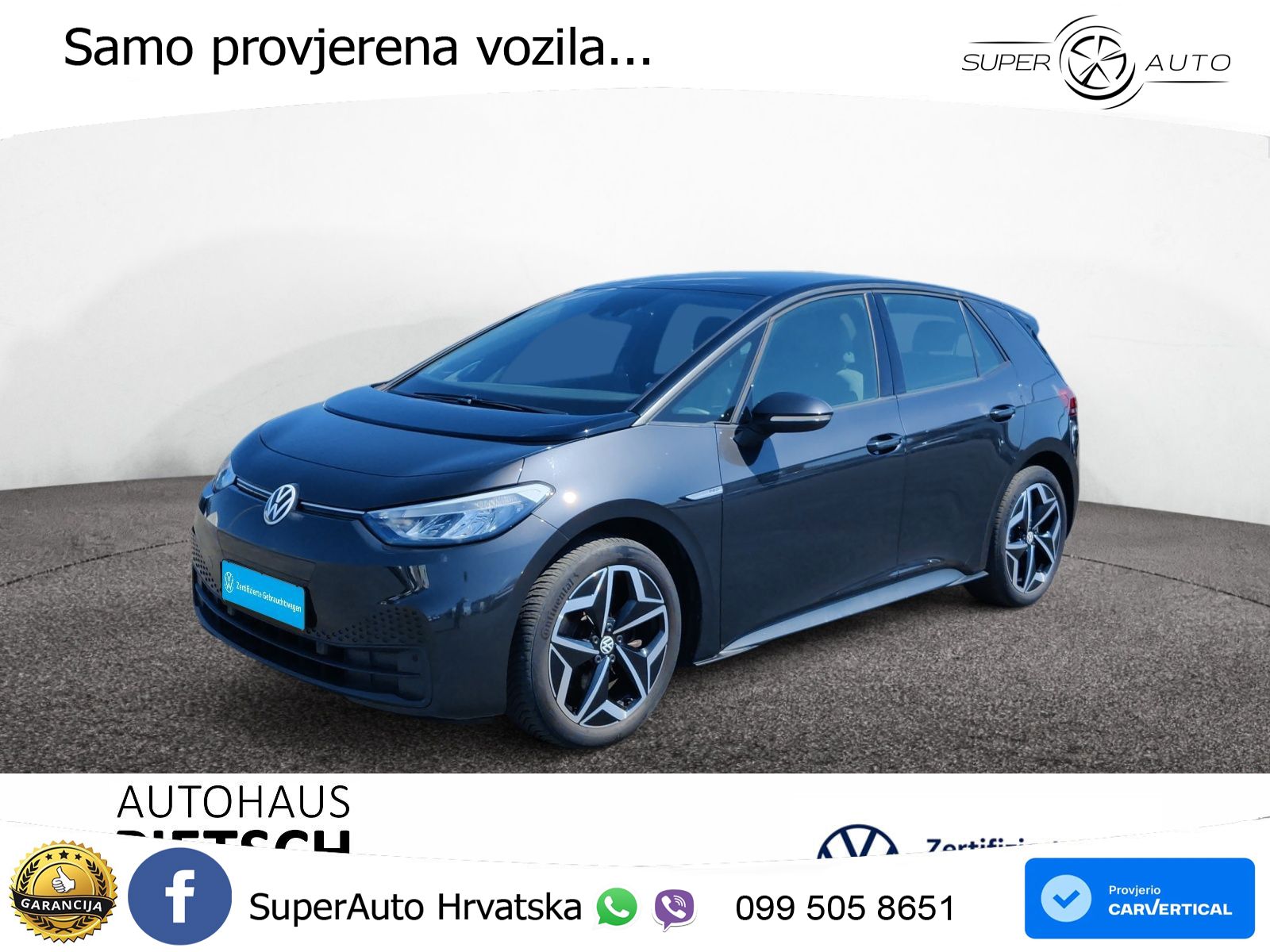 Volkswagen ID.3 Pro Performance 62 kWh (204 KS) LED+GR SJED+ACC