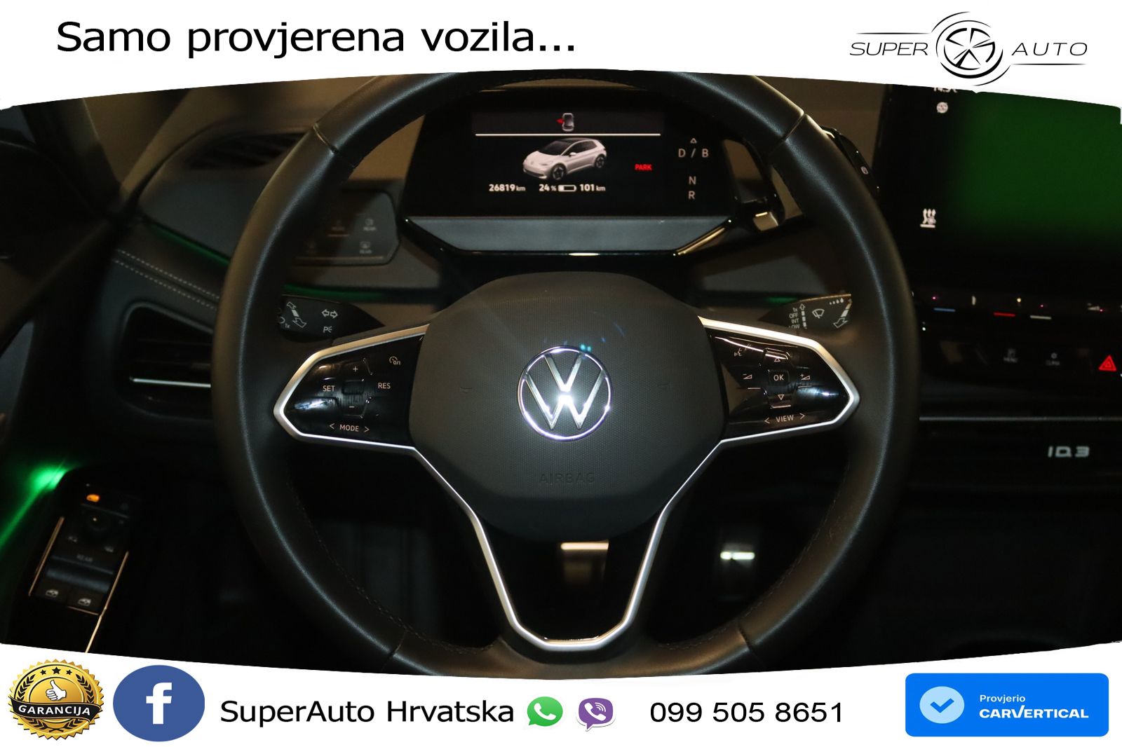 Volkswagen ID.3 Pro 62 kWh (204 KS) LED+GR SJED+ACC