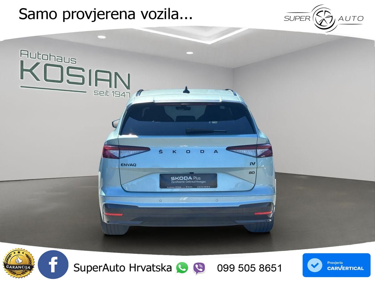 Škoda Enyaq iV 80 82 kWh (204 KS) SportLine LED+GR SJED+ACC