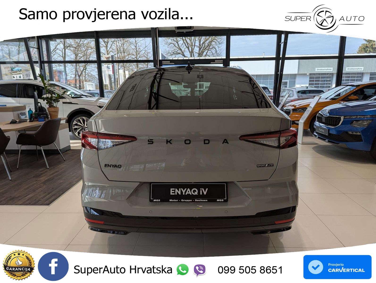 Škoda Enyaq Coupe iV 85 82 kWh (286 KS) SportLine LED+GR SJED+ACC