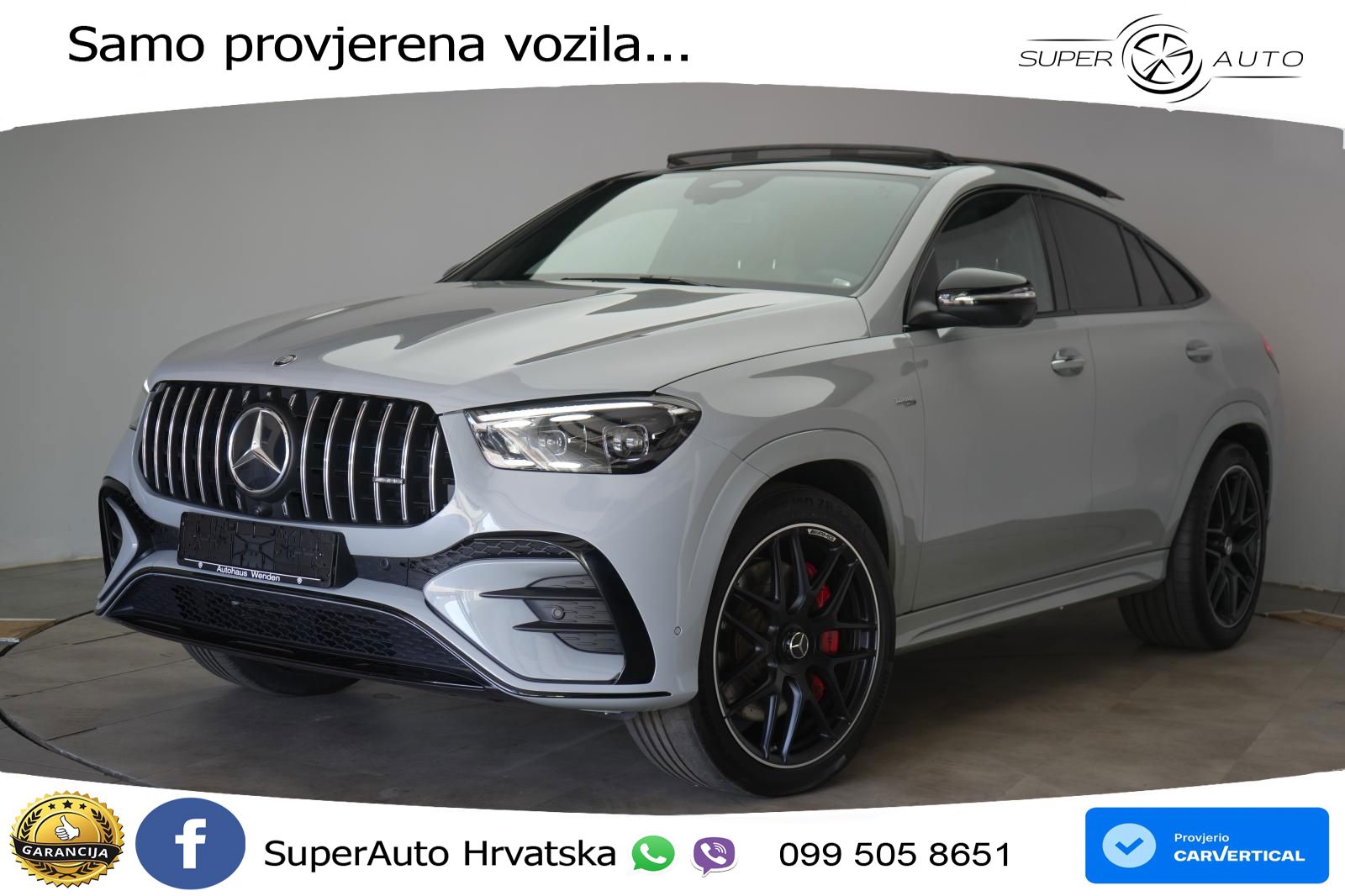 Mercedes AMG GLE Coupe 53 (435 KS) EQ Boost 4MATIC+ AMG SPEEDSHIFT TCT 9G ACC+HEAD+GR SJED+360+PANO