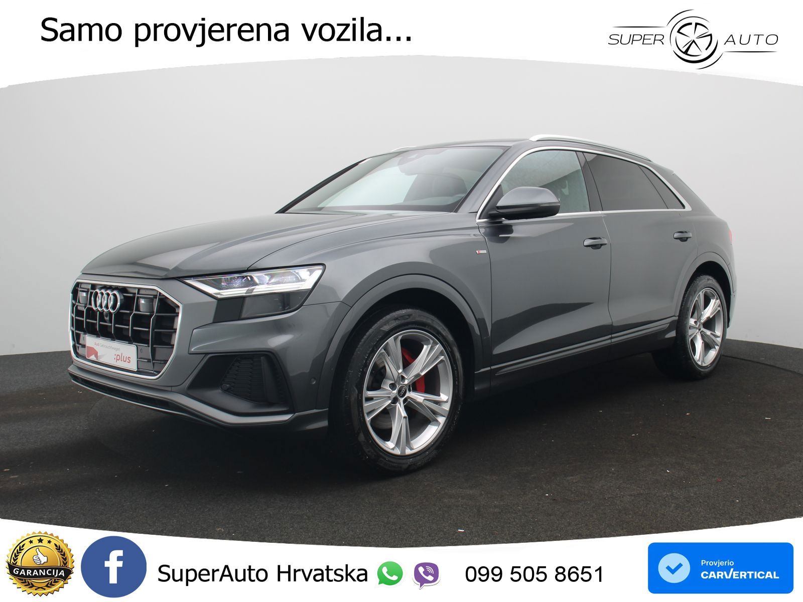 Audi Q8 45 TDI quattro Aut. S line 231 KS, ZRAČNI+ACC+360+GR SJED+PANO+VIRT