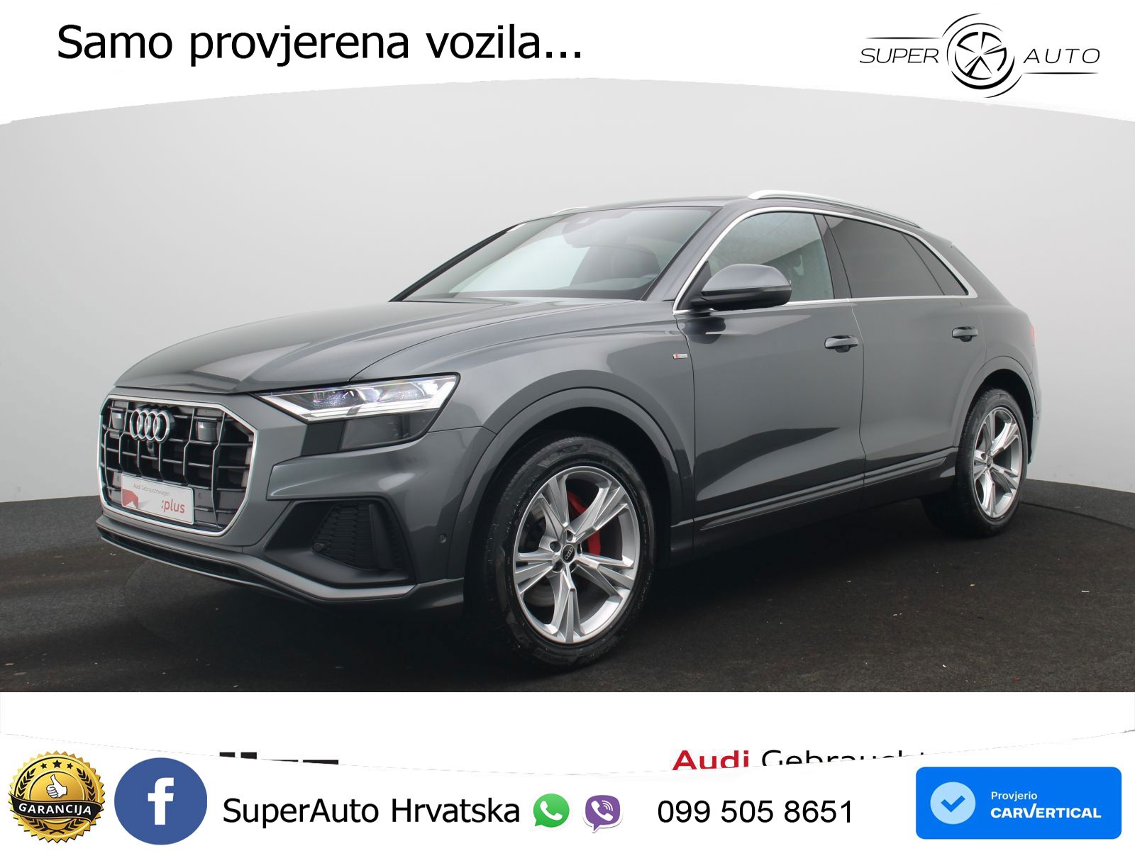 Audi Q8 45 TDI quattro Aut. S line 231 KS, ZRAČNI+ACC+360+GR SJED+PANO+VIRT