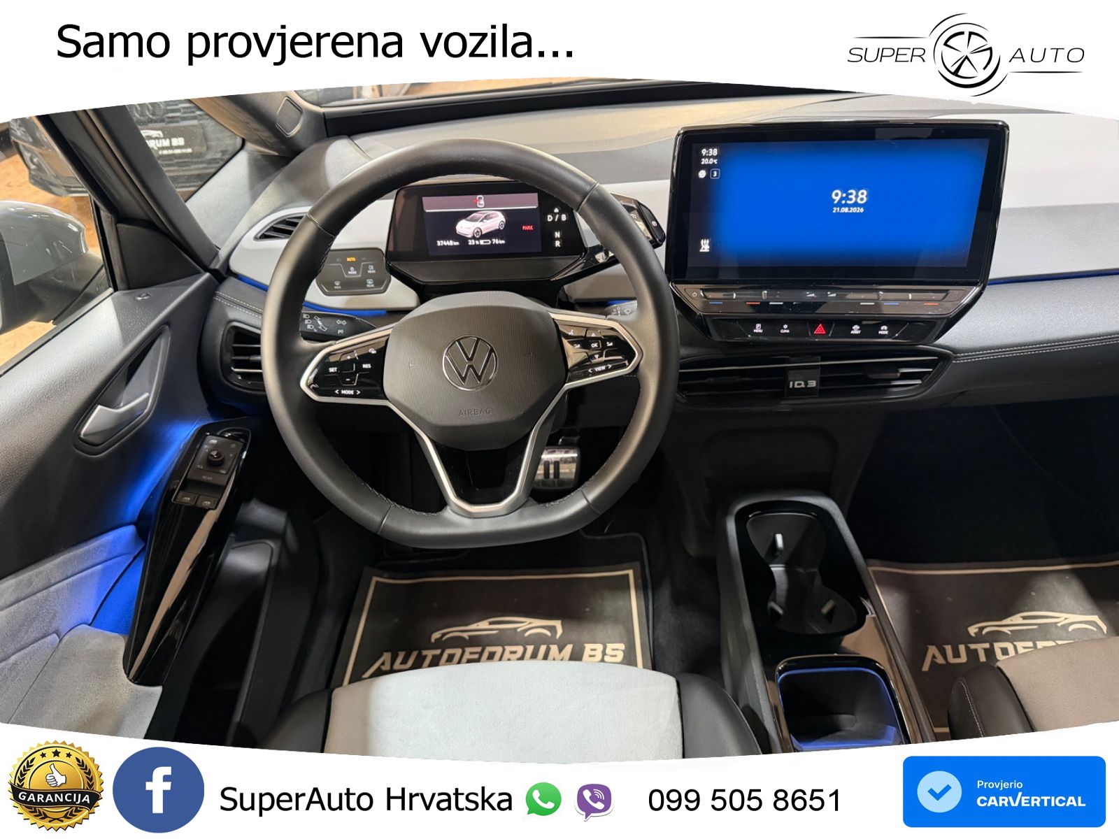 Volkswagen ID.3 Pro 62 kWh (204 KS) LED+GR SJED+ACC