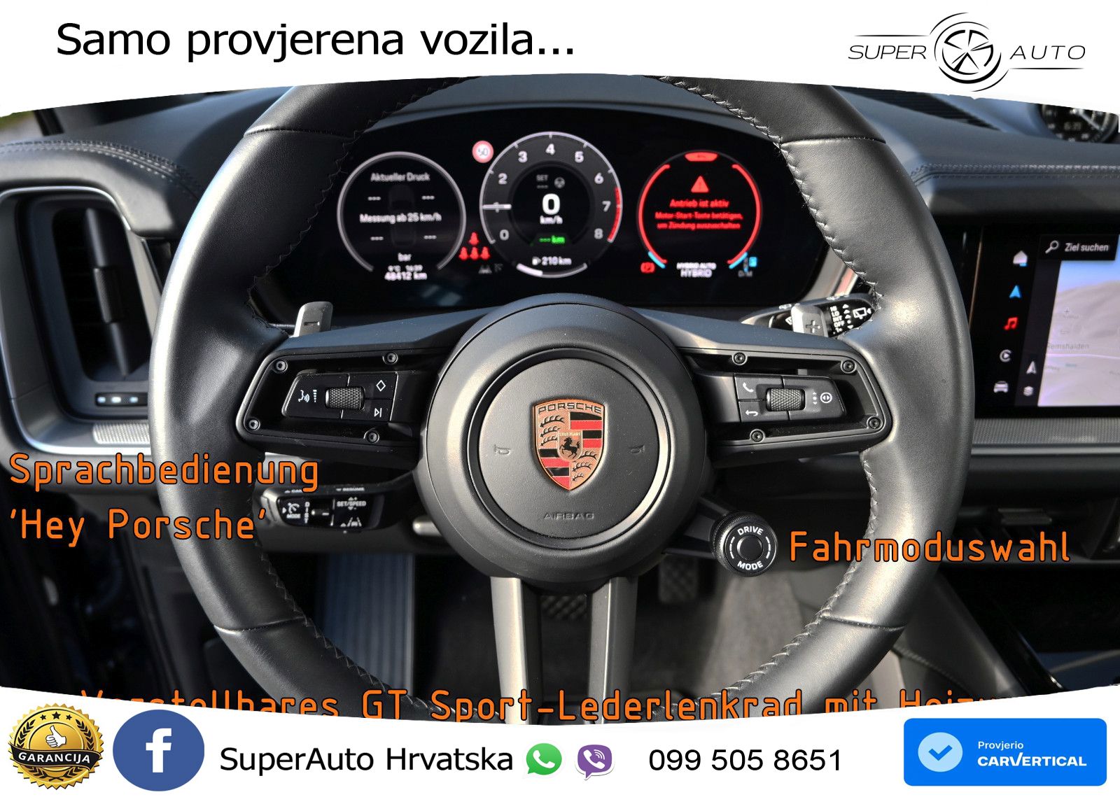 Porsche Cayenne 3.0 V6 (470 KS) E-Hybrid Tiptronic S LED+GR SJED+ACC