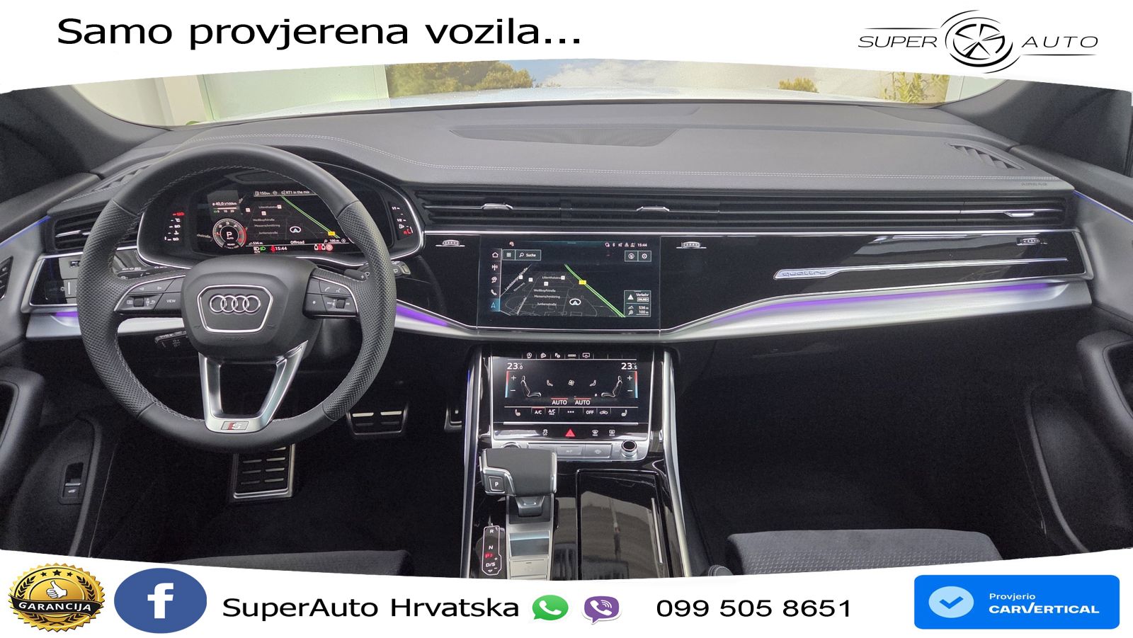 Audi Q8 50 TDI V6 (286 KS) quattro Tiptronic S line LED+GR SJED+ACC