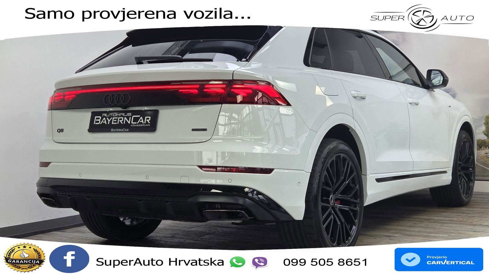 Audi Q8 50 TDI V6 (286 KS) quattro Tiptronic S line LED+GR SJED+ACC