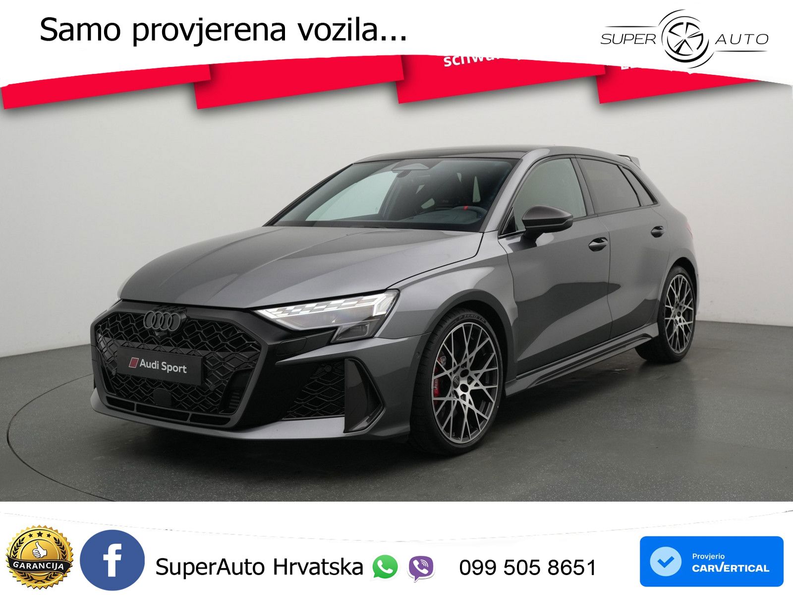Audi RS3 Sportback 2.5 TFSI (400 KS) quattro S tronic LED+GR SJED+ACC
