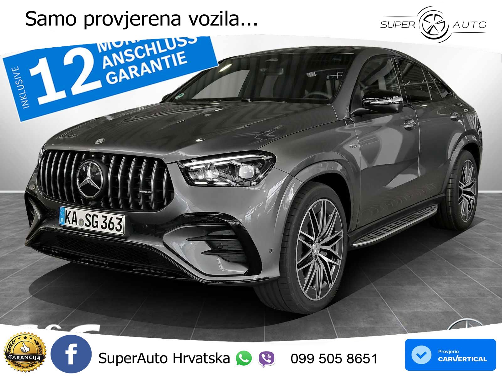 Mercedes AMG GLE Coupe 53 (435 KS) EQ Boost 4MATIC+ AMG SPEEDSHIFT TCT 9G LED+GR SJED+ACC