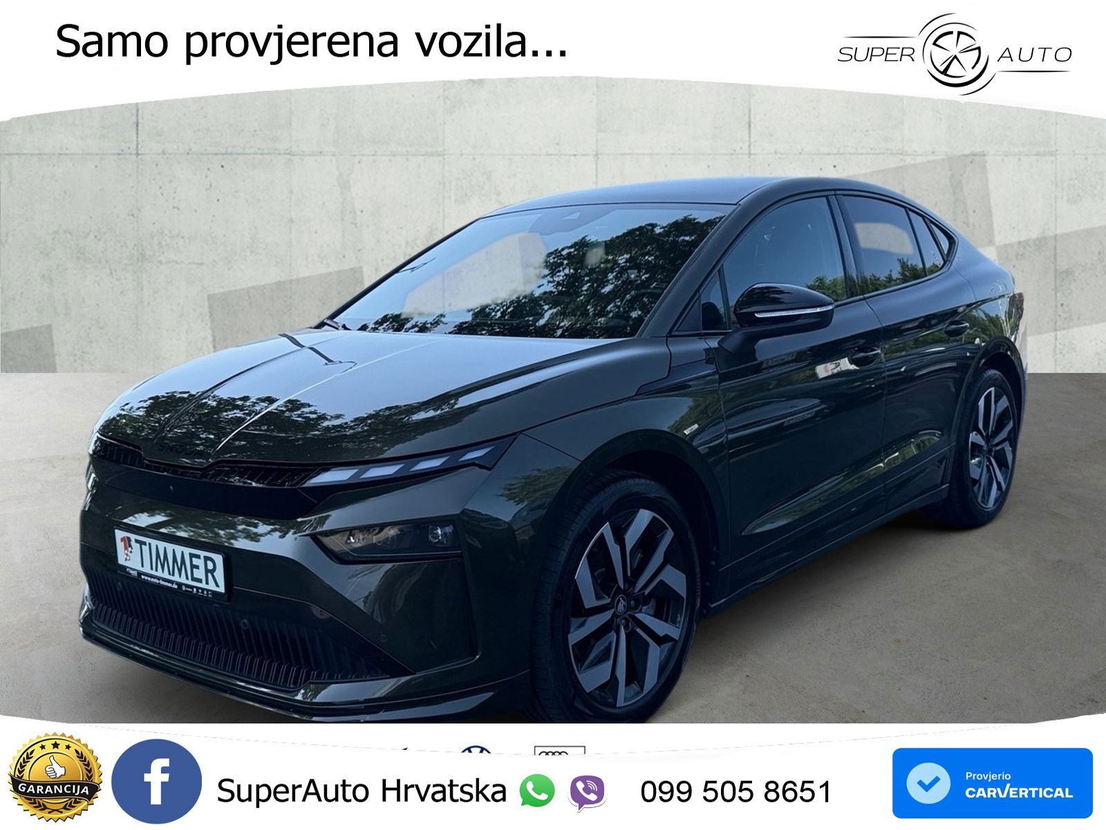 Škoda Enyaq Coupe iV 85 82 kWh (286 KS) SportLine LED+GR SJED+ACC