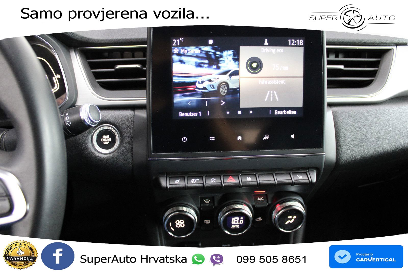 Renault Captur II Intens + CARPLAY + 8FACH + TEMP +GRIJ.SJEDALA + PDC +