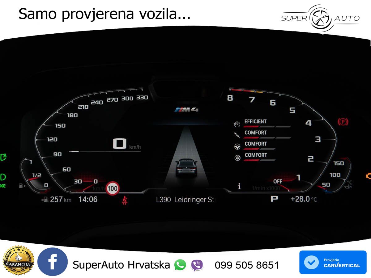 BMW M4 Competition 3.0 (510 KS) xDrive Steptronic LED+GR SJED+ACC