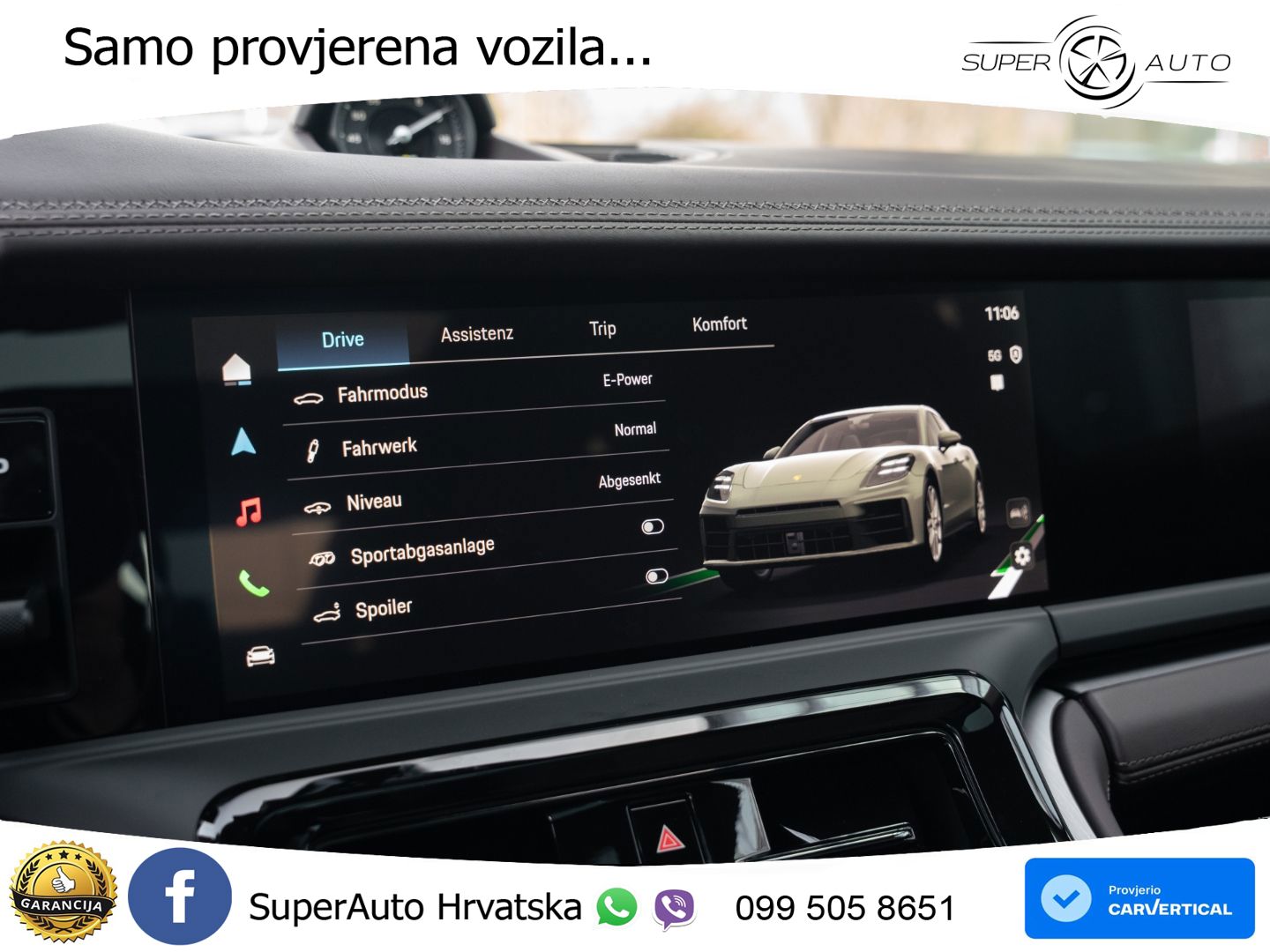 Porsche Panamera 4 2.9 V6 (470 KS) E-Hybrid PDK ZRAČNI+ACC+GR SJED+KAM+PANO