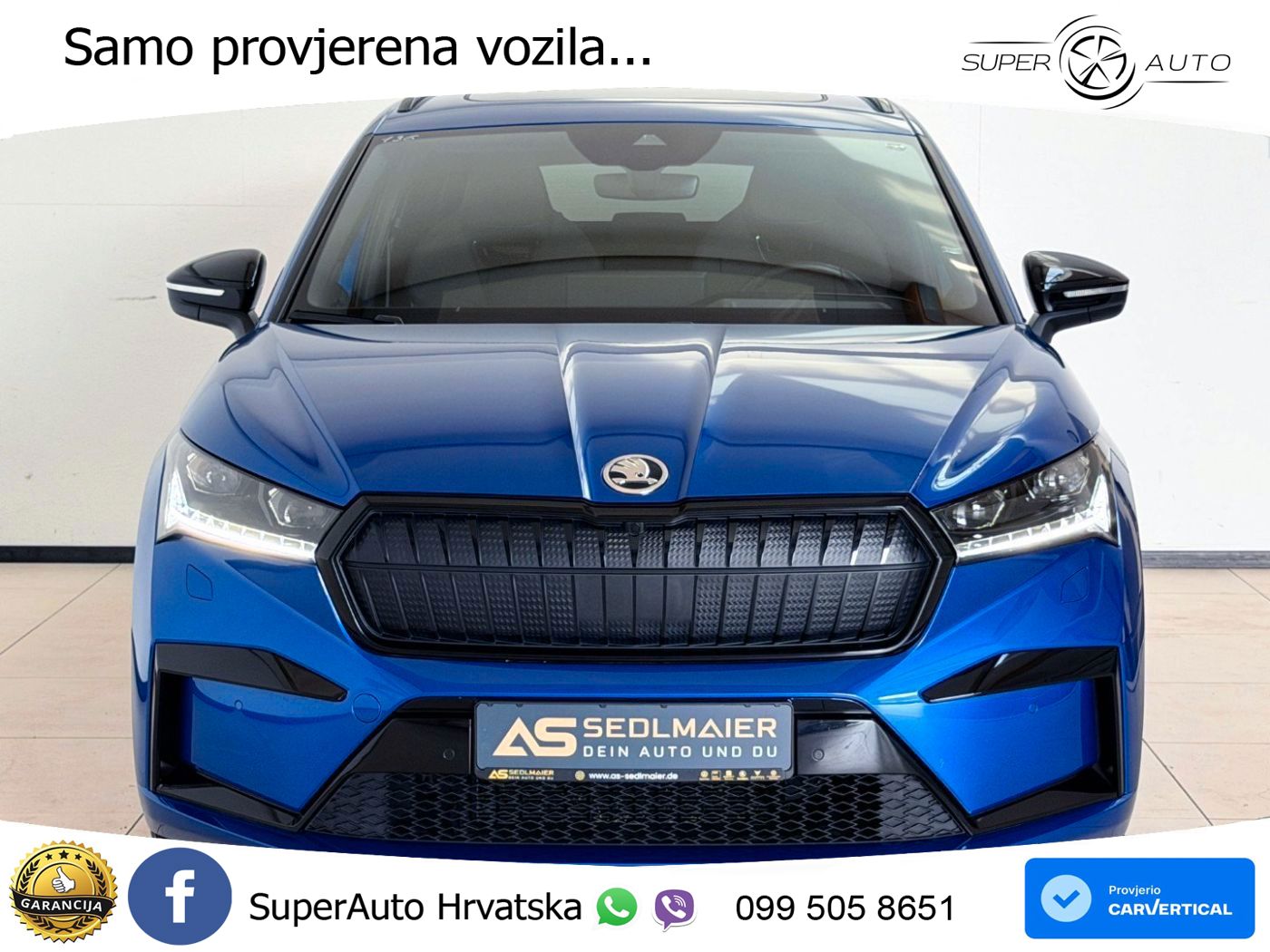 Škoda Enyaq iV 80 82 kWh (204 KS) SportLine LED+GR SJED+ACC