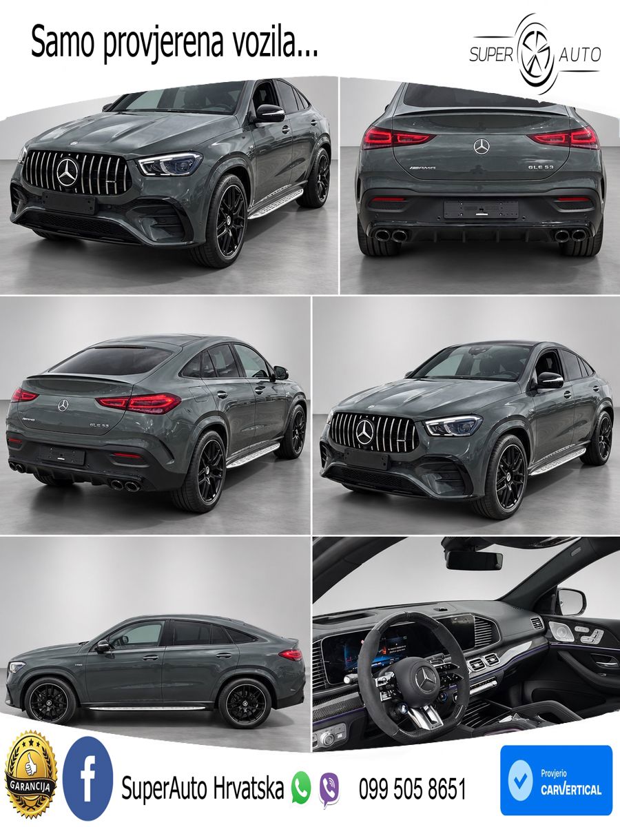 Mercedes AMG GLE Coupe 53 (435 KS) EQ Boost 4MATIC+ AMG SPEEDSHIFT TCT 9G ACC+HEAD+4xGR SJED+360+PANO
