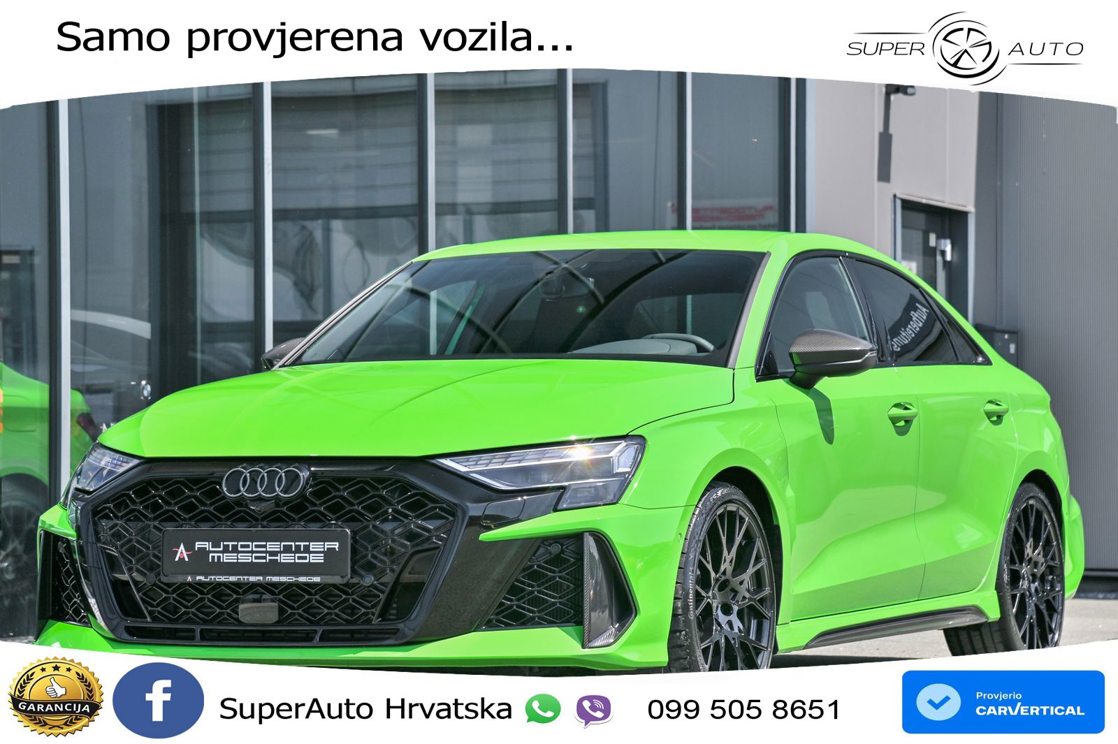 Audi RS3 Sedan 2.5 TFSI (400 KS) quattro S tronic LED+GR SJED+ACC