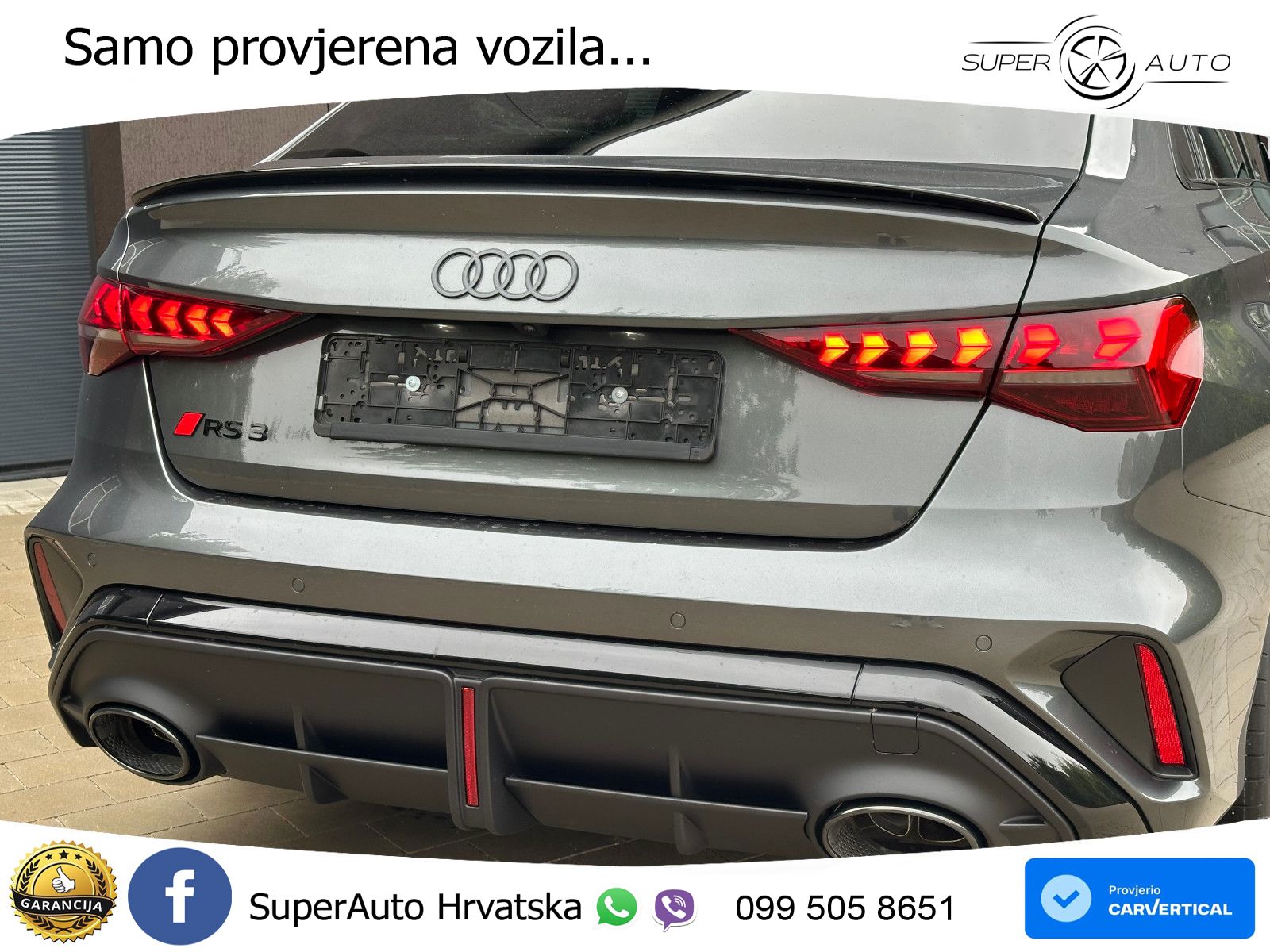 Audi RS3 Sedan 2.5 TFSI (400 KS) quattro S tronic LED+GR SJED+ACC
