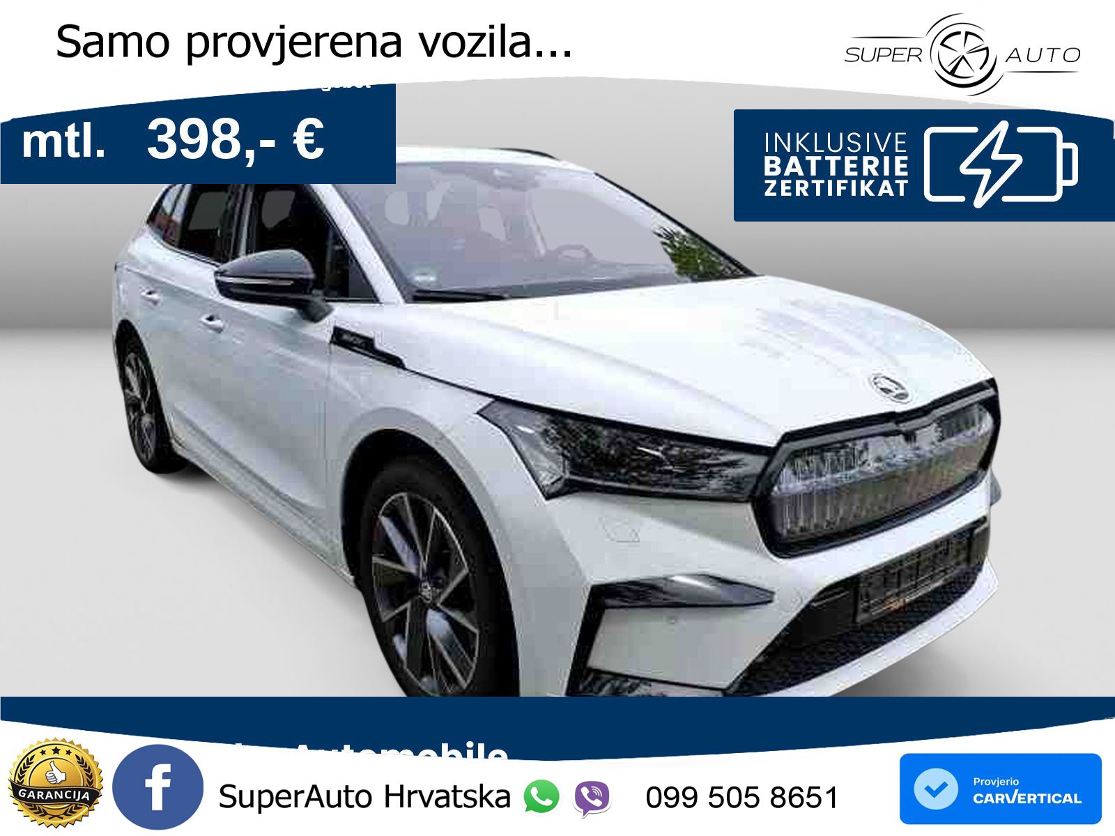 Škoda Enyaq iV 80x 82 kWh (265 KS) AWD SportLine LED+GR SJED+ACC