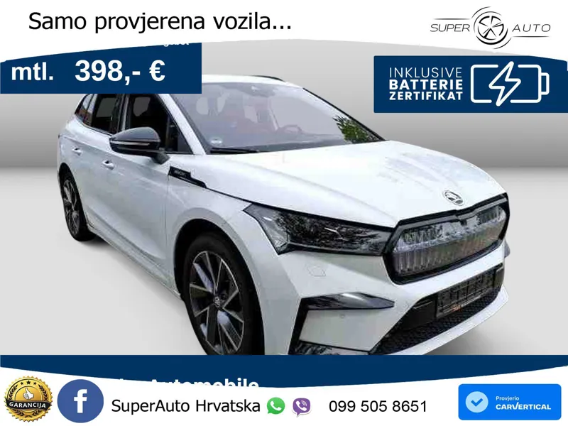 Škoda Enyaq iV 80x 82 kWh (265 KS) AWD SportLine LED+GR SJED+ACC