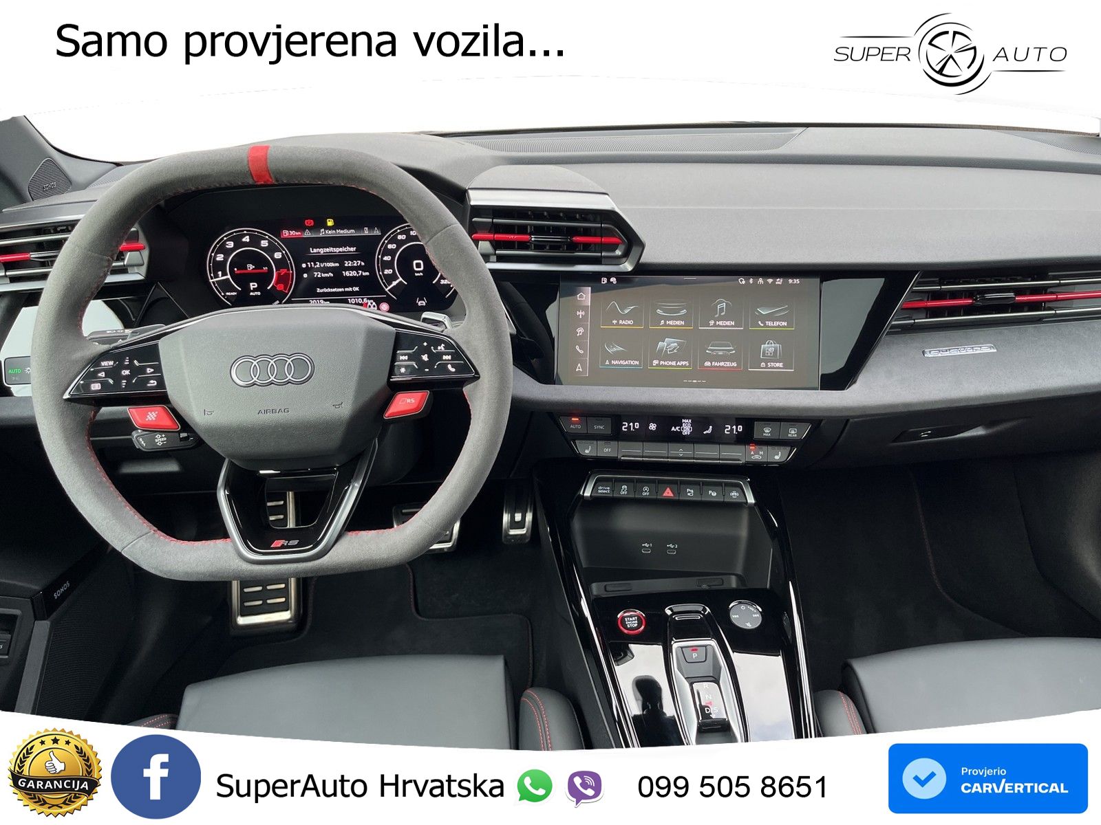 Audi RS3 Sedan 2.5 TFSI (400 KS) quattro S tronic LED+GR SJED+ACC