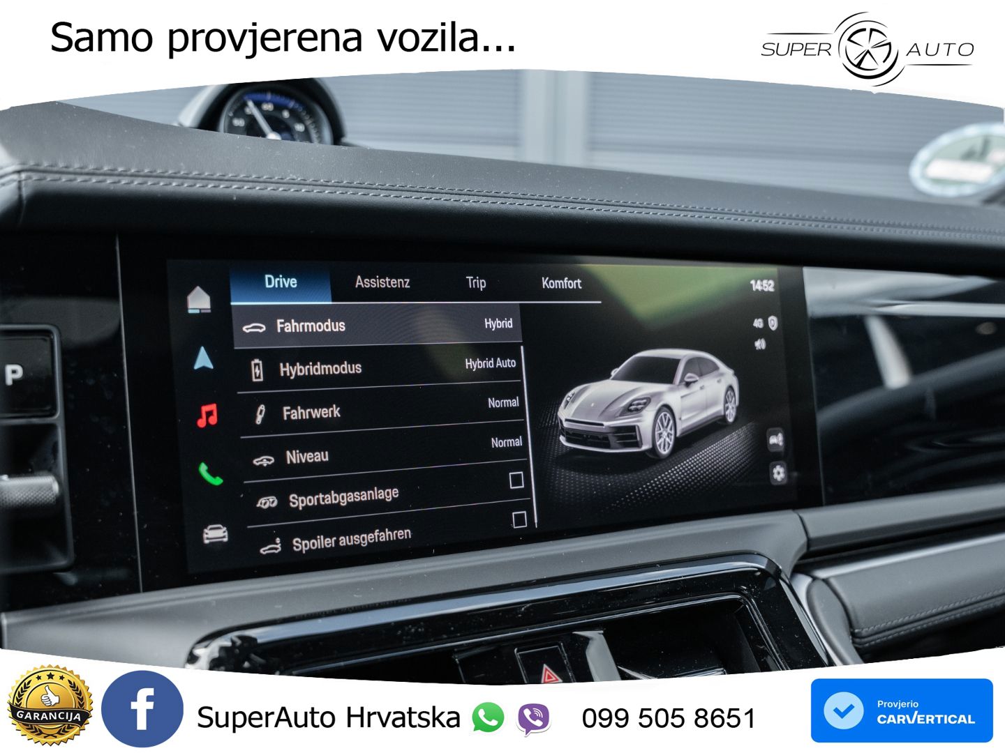 Porsche Panamera 4S 2.9 V6 (544 KS) E-Hybrid PDK ACC+HEAD+4xGR SJED+360+PANO