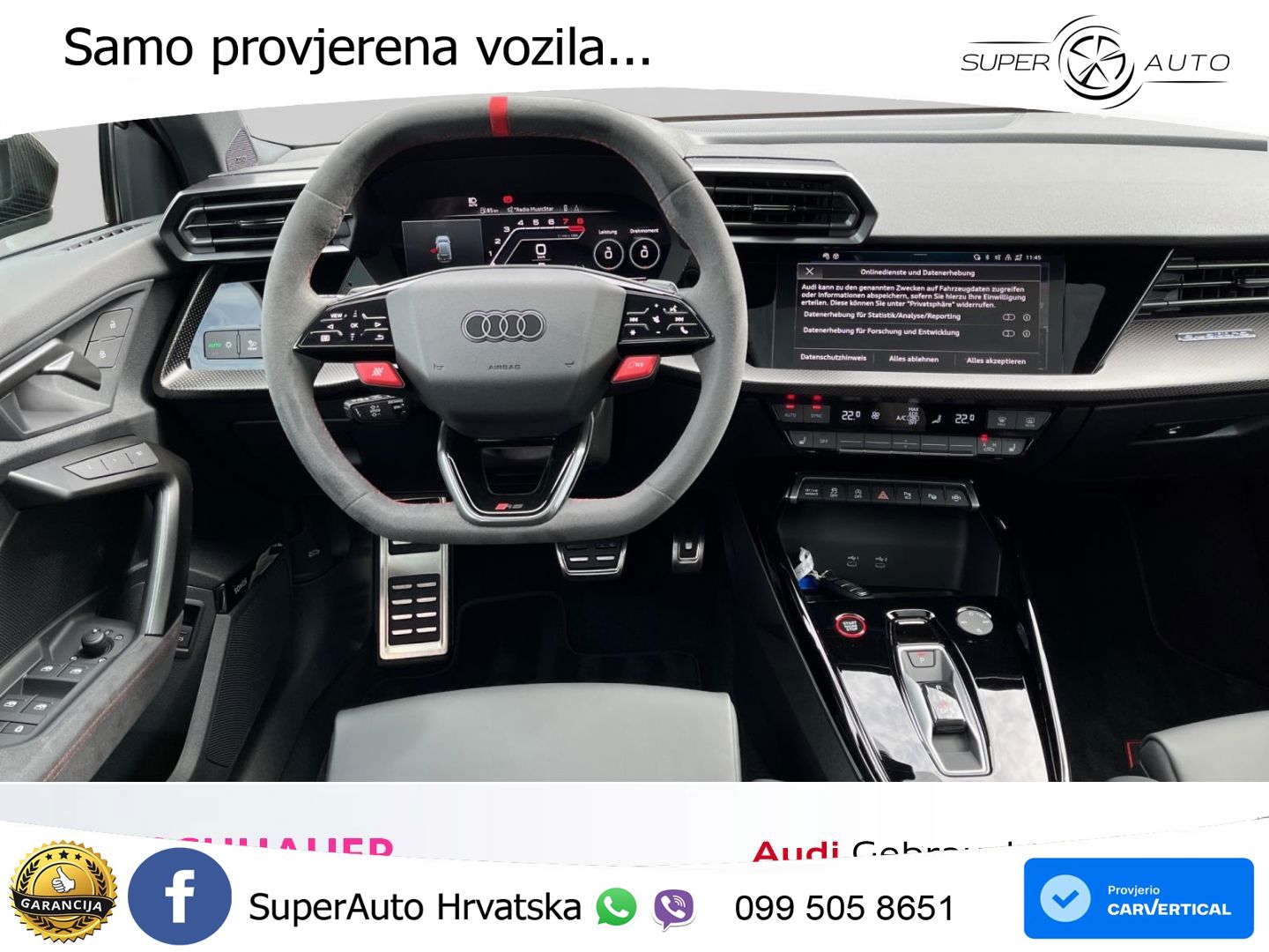 Audi RS3 Sportback 2.5 TFSI (400 KS) quattro S tronic LED+GR SJED+ACC