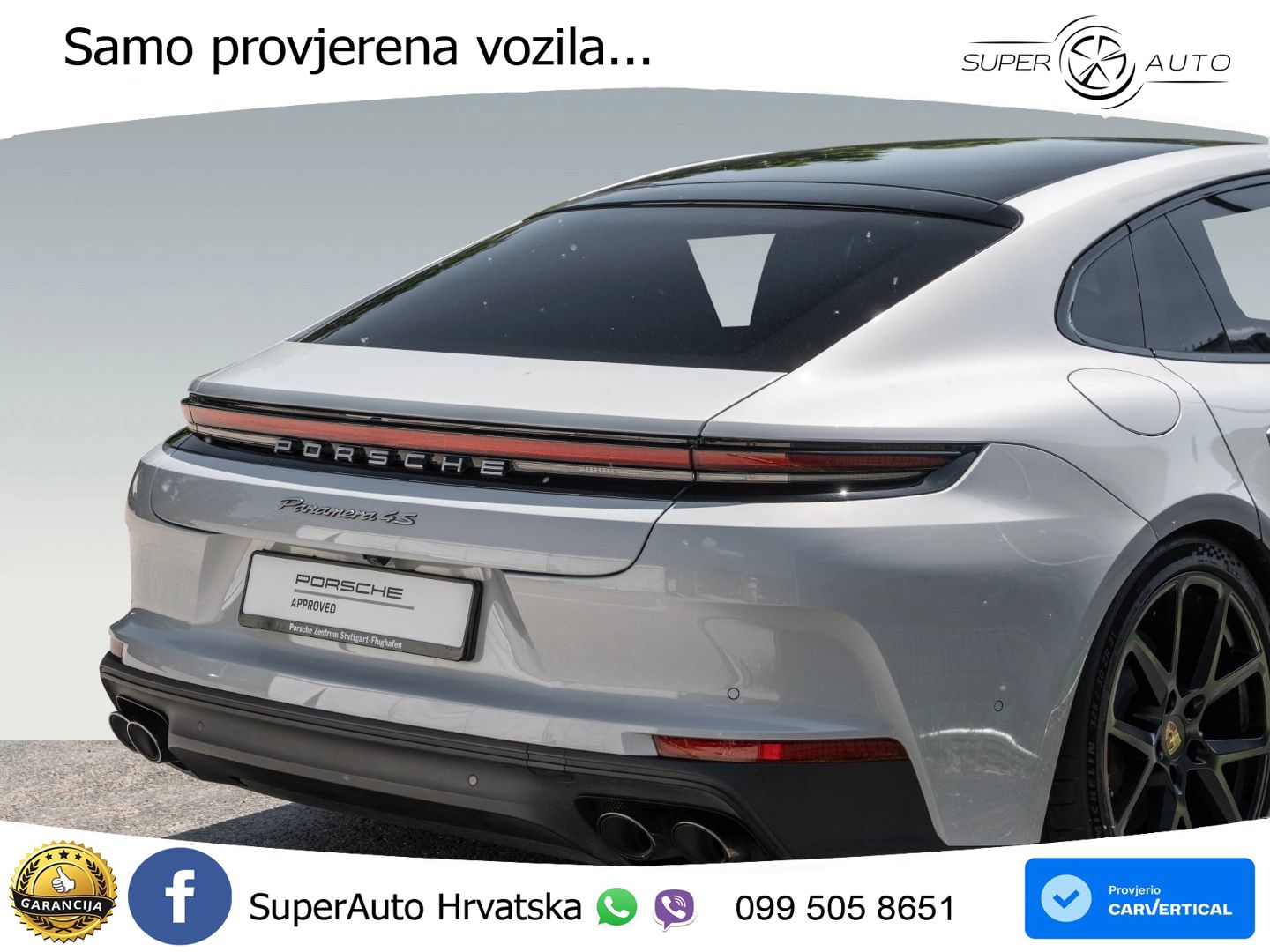 Porsche Panamera 4S 2.9 V6 (544 KS) E-Hybrid PDK ACC+HEAD+4xGR SJED+360+PANO